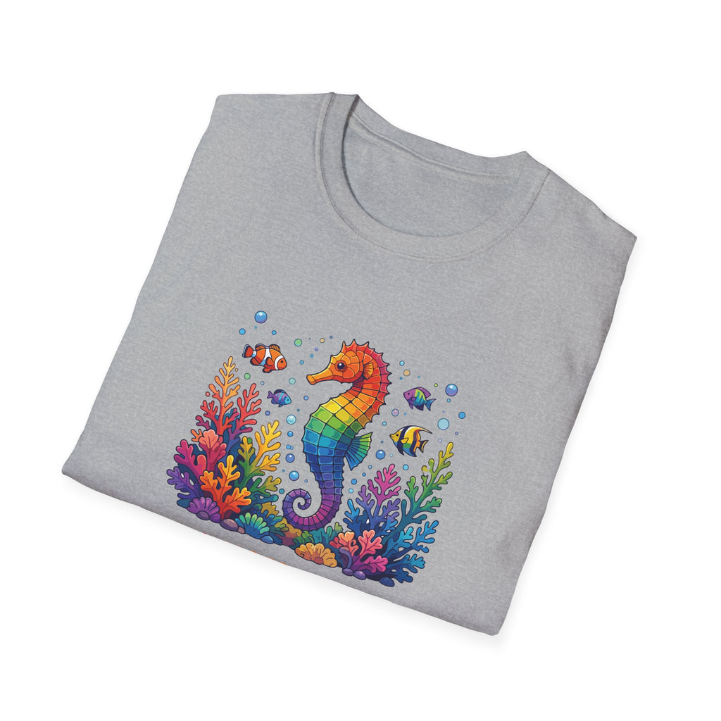 Seahorse Pride T-Shirt — "Sea You Proud" Rainbow LGBTQ+ Tee