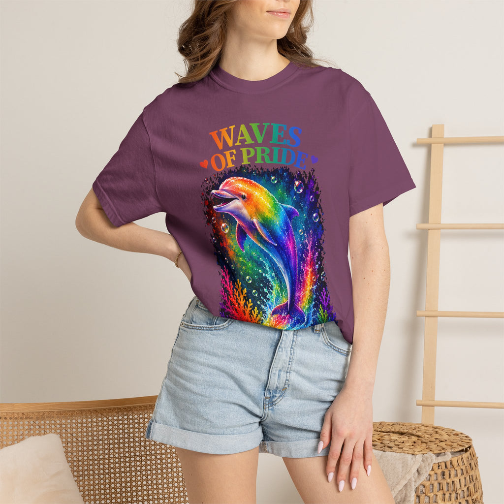 Waves of Pride T-Shirt — Rainbow Dolphin "Love Has No Limits" Tee