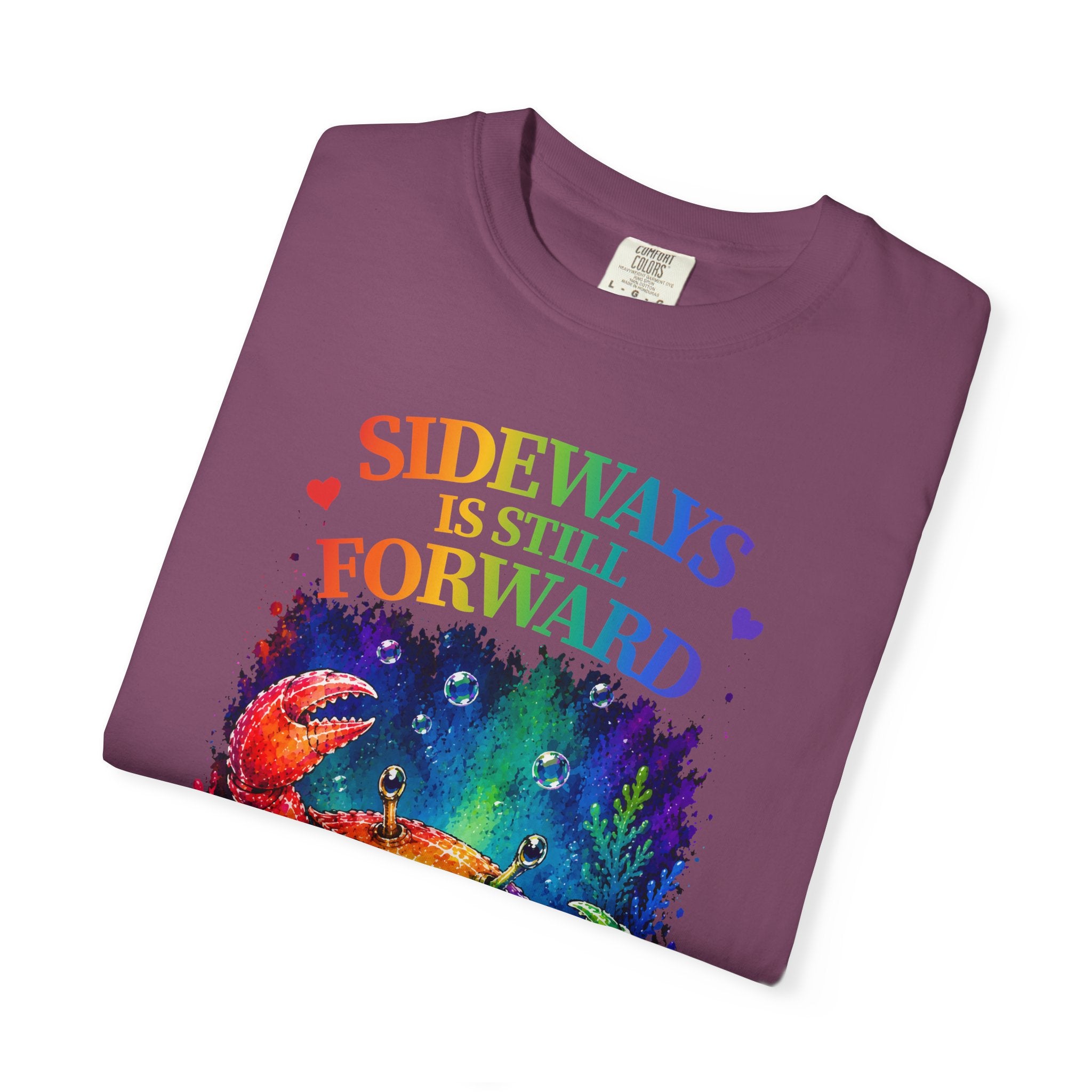 Crab Rainbow 'Sideways Is Still Forward' Graphic T‑Shirt