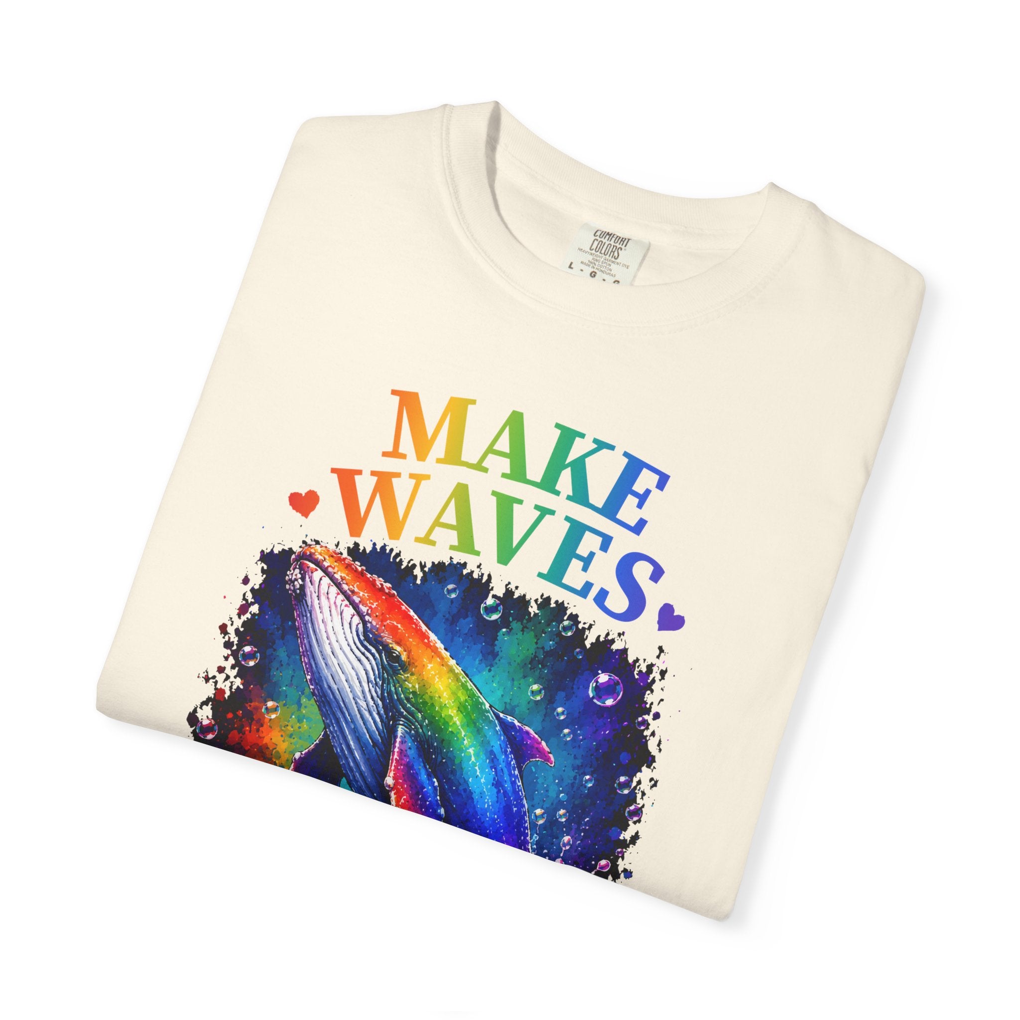 Make Waves Rainbow Dolphin T-Shirt — "Be Loud, Be Proud" LGBTQ+ Pride Tee