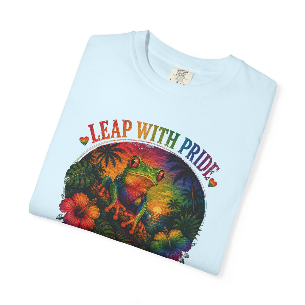Leap With Pride T-Shirt — Rainbow Frog Graphic Tee (Love Knows No Limits)