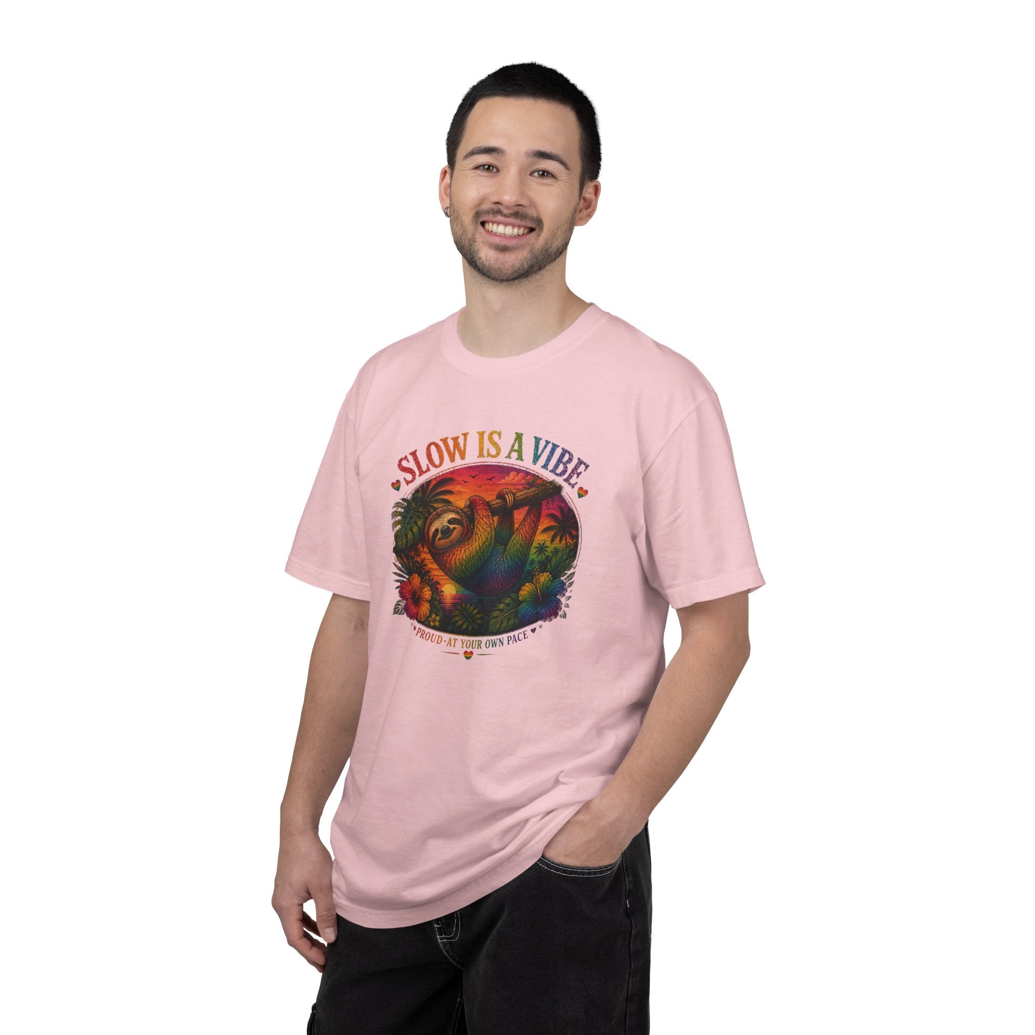 Slow Is A Vibe T-Shirt — Retro Sloth Graphic Tee