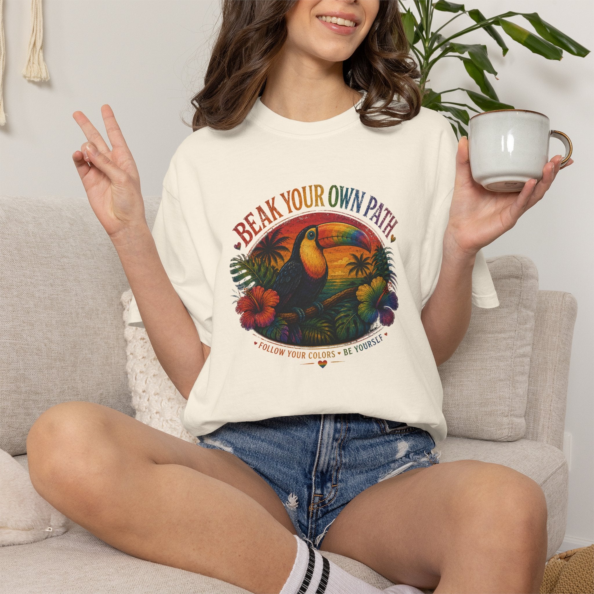 Toucan 'Beak Your Own Path' Graphic T-Shirt