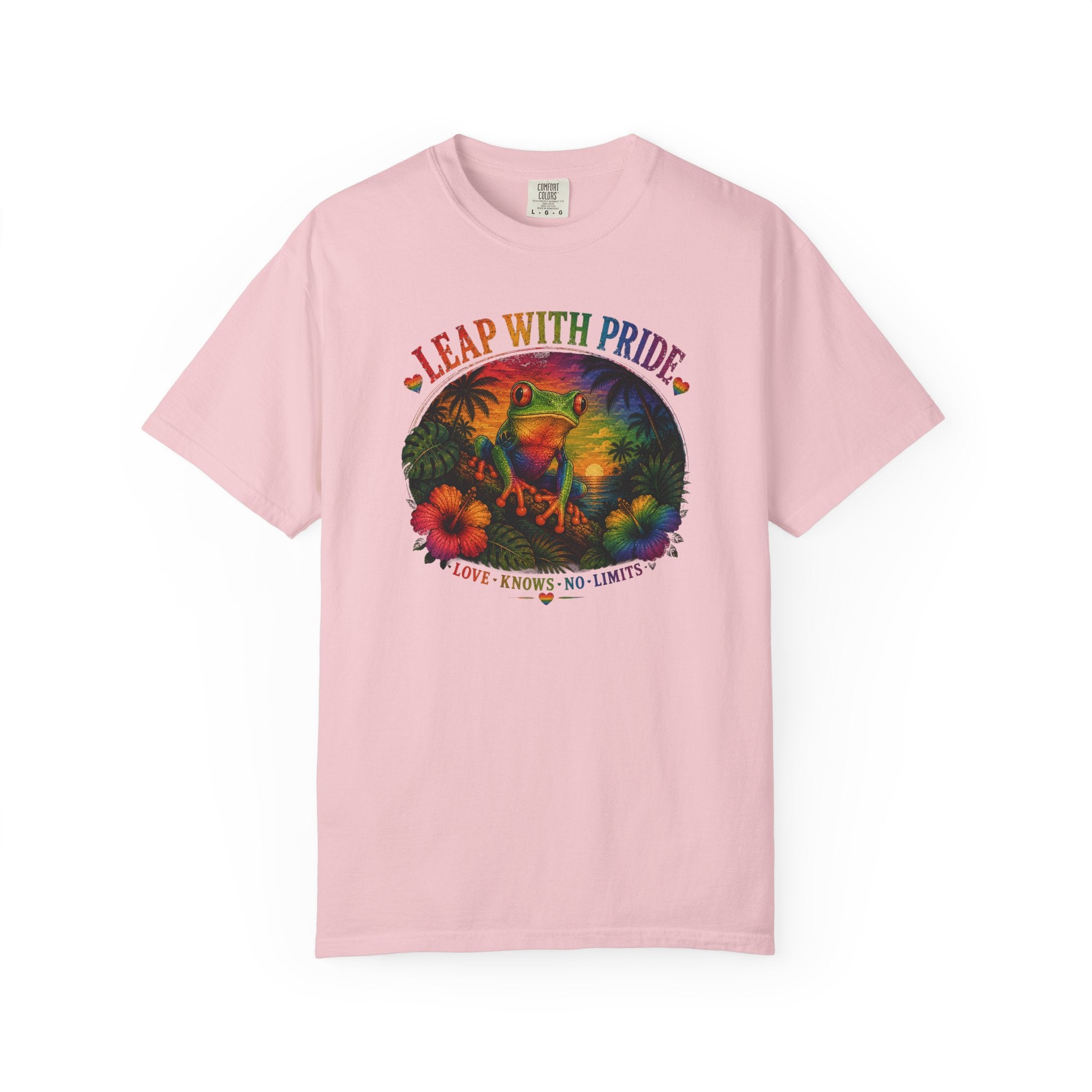 Leap With Pride T-Shirt — Rainbow Frog Graphic Tee (Love Knows No Limits)