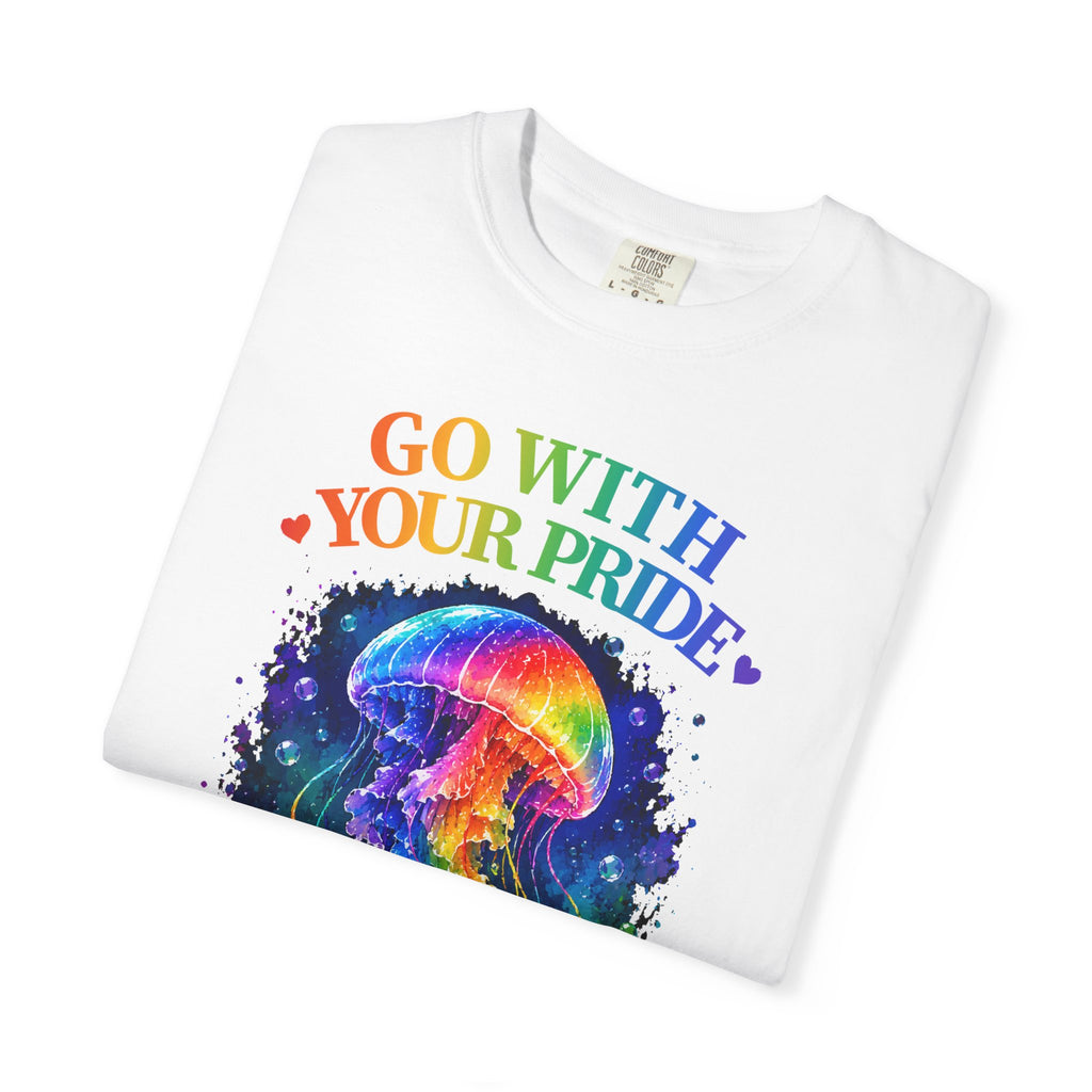 Go With Your Pride Jellyfish T-Shirt — Rainbow LGBTQ+ Pride Tee