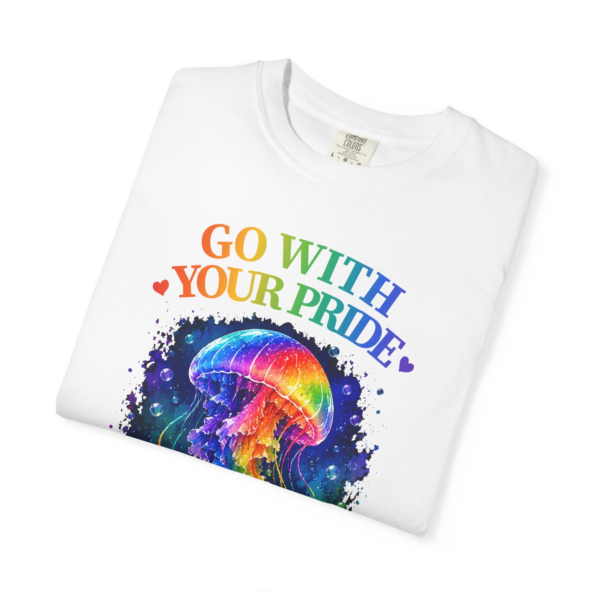 Go With Your Pride Jellyfish T-Shirt — Rainbow LGBTQ+ Pride Tee