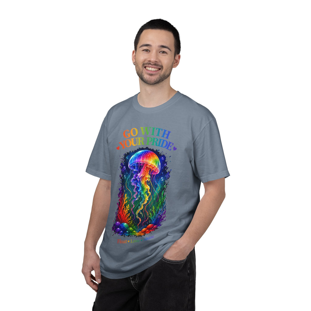 Go With Your Pride Jellyfish T-Shirt — Rainbow LGBTQ+ Pride Tee