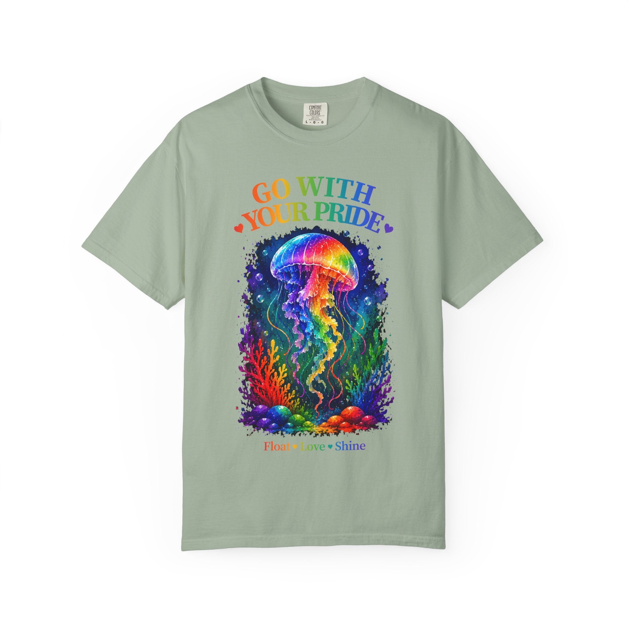 Go With Your Pride Jellyfish T-Shirt — Rainbow LGBTQ+ Pride Tee