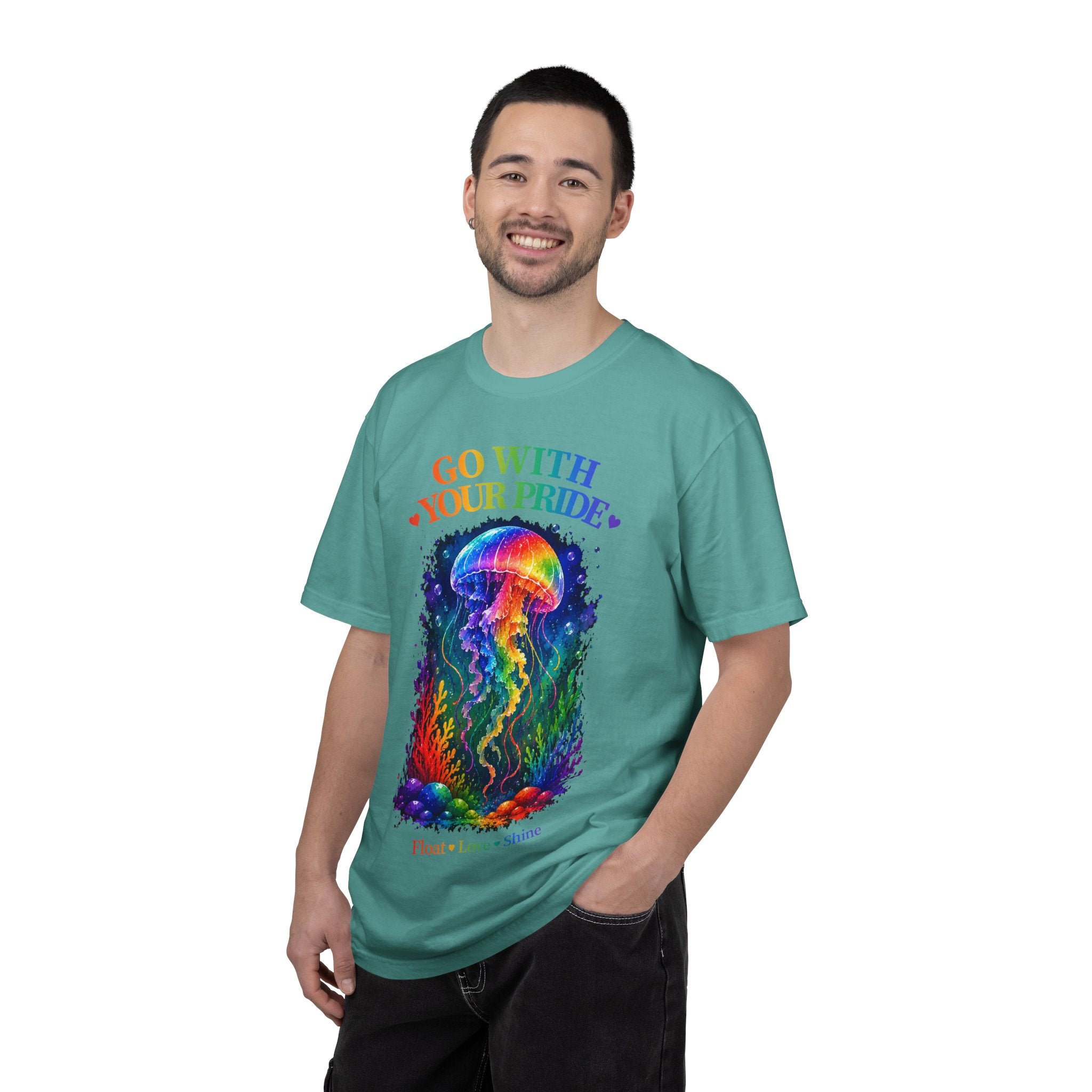 Go With Your Pride Jellyfish T-Shirt — Rainbow LGBTQ+ Pride Tee