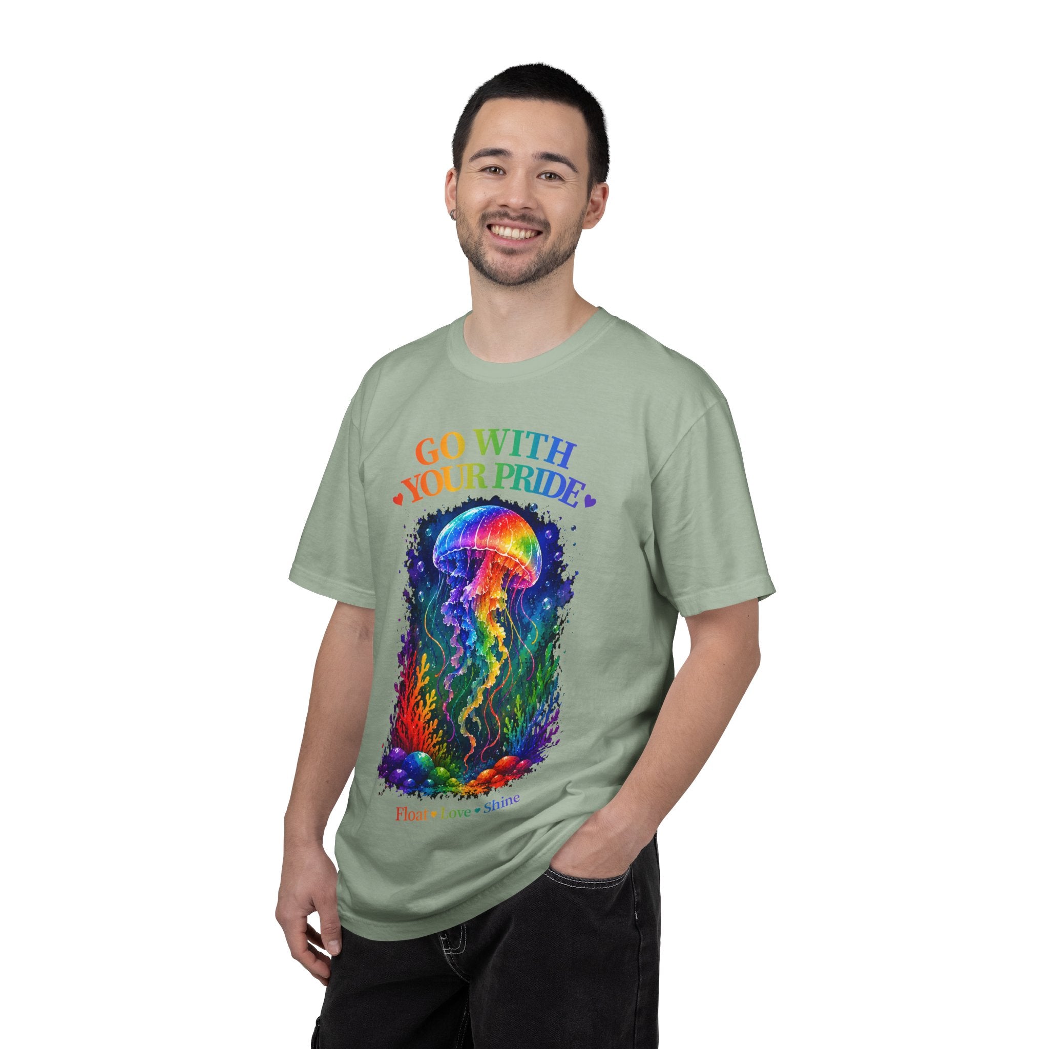 Go With Your Pride Jellyfish T-Shirt — Rainbow LGBTQ+ Pride Tee