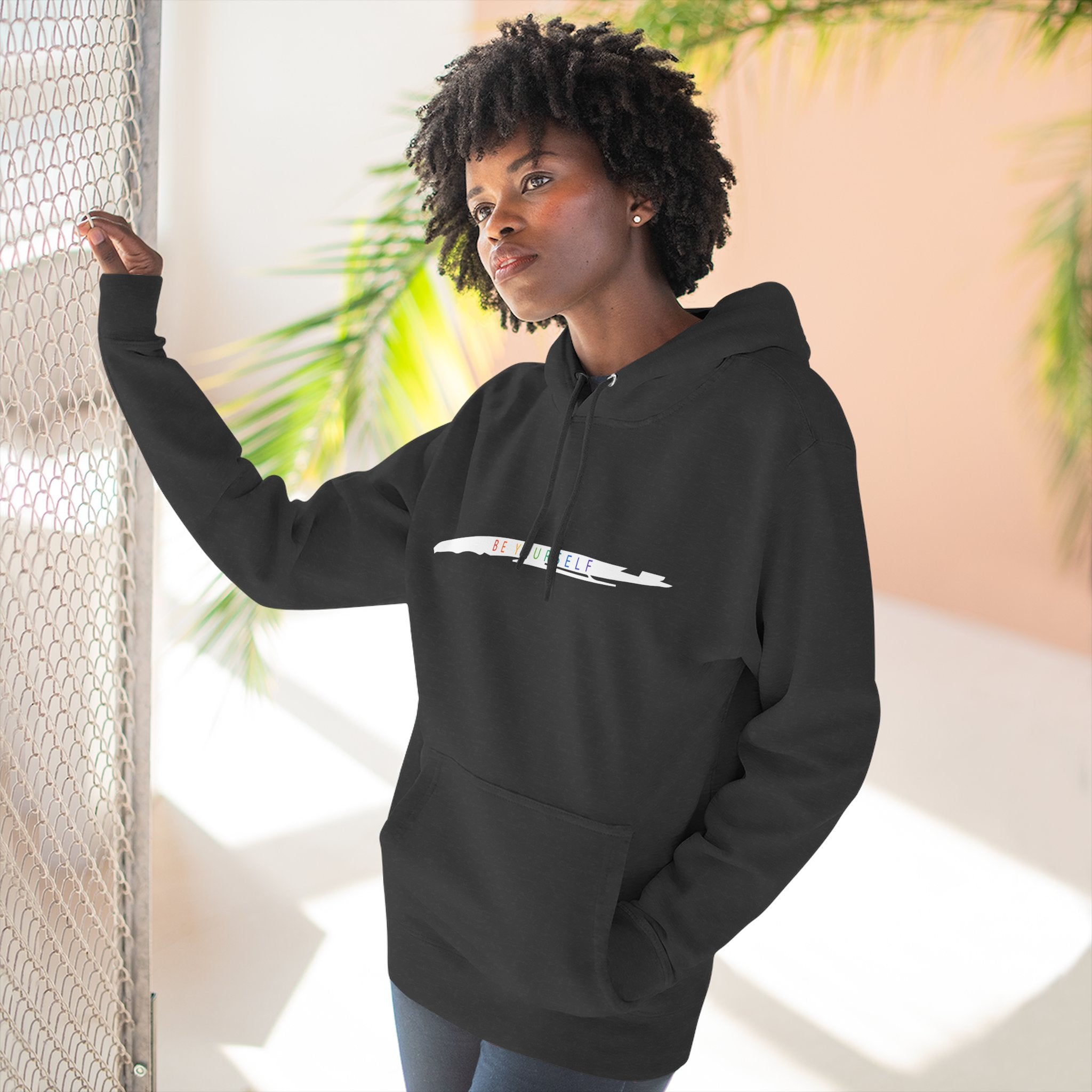 Closet Rebel "Be Yourself" Logo Hoodie — Minimal Urban Fleece Pullover