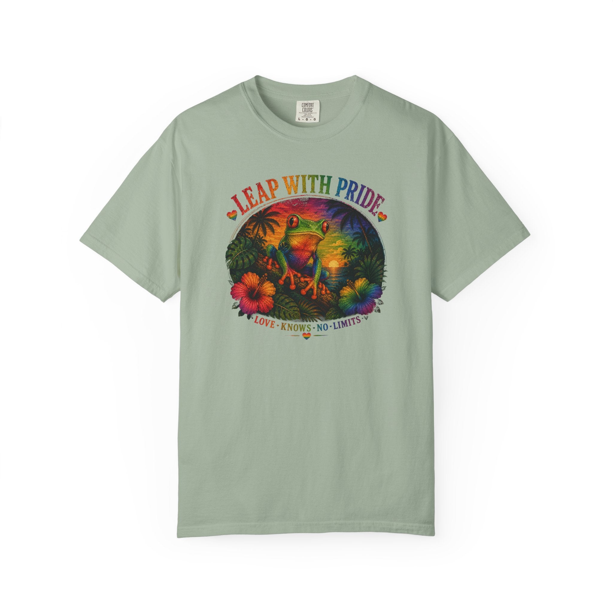 Leap With Pride T-Shirt — Rainbow Frog Graphic Tee (Love Knows No Limits)