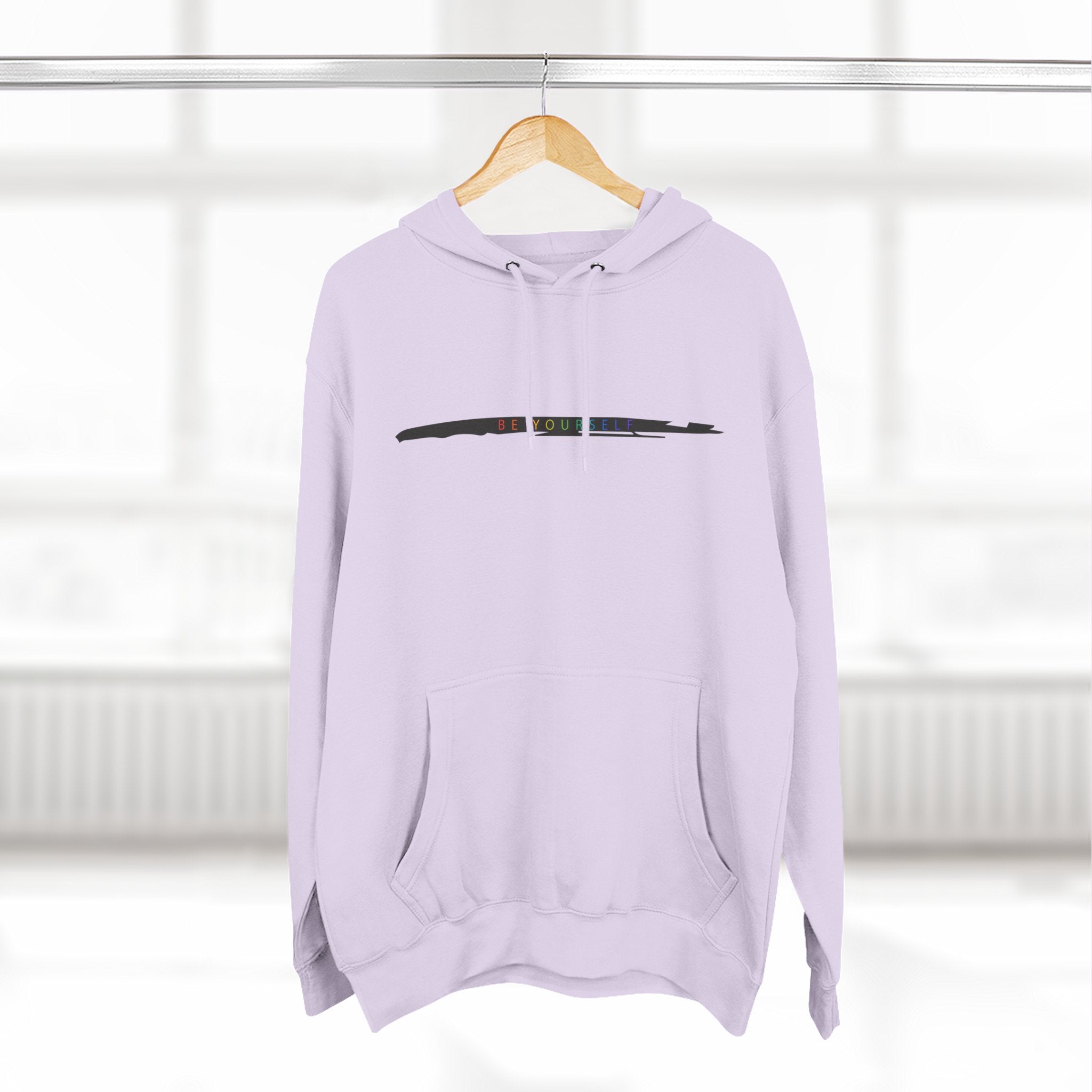 Closet Rebel "Be Yourself" Logo Hoodie — Minimal Urban Fleece Pullover