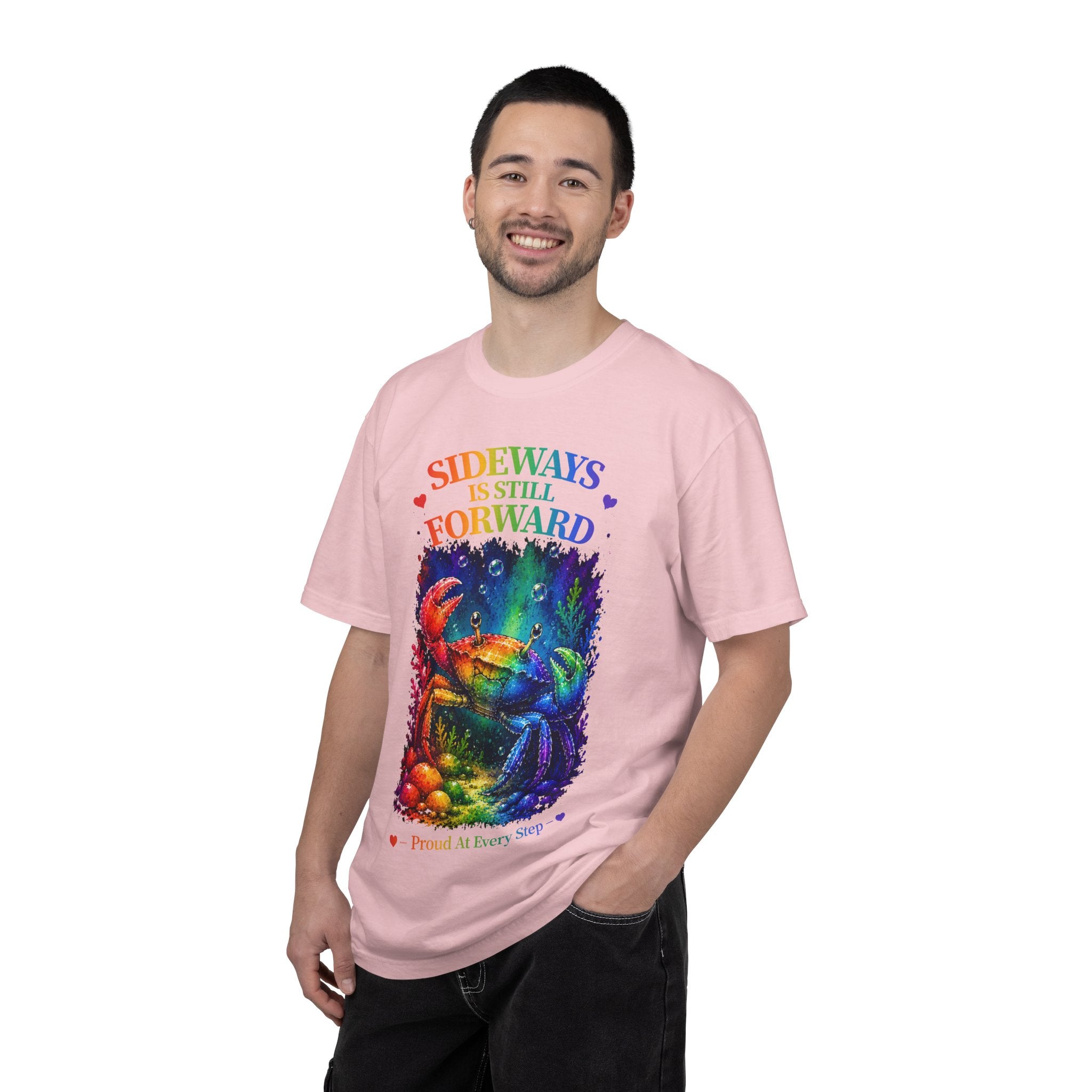 Crab Rainbow 'Sideways Is Still Forward' Graphic T‑Shirt