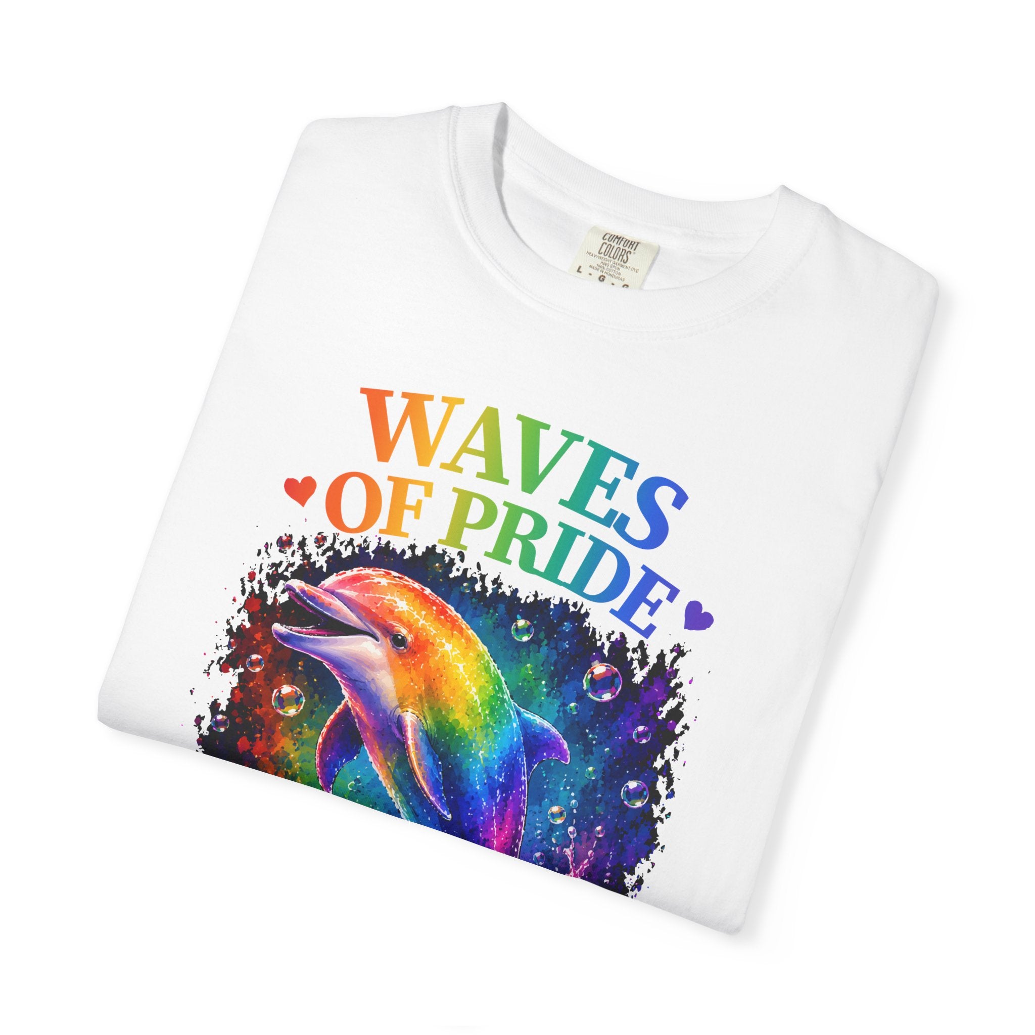 Waves of Pride T-Shirt — Rainbow Dolphin "Love Has No Limits" Tee