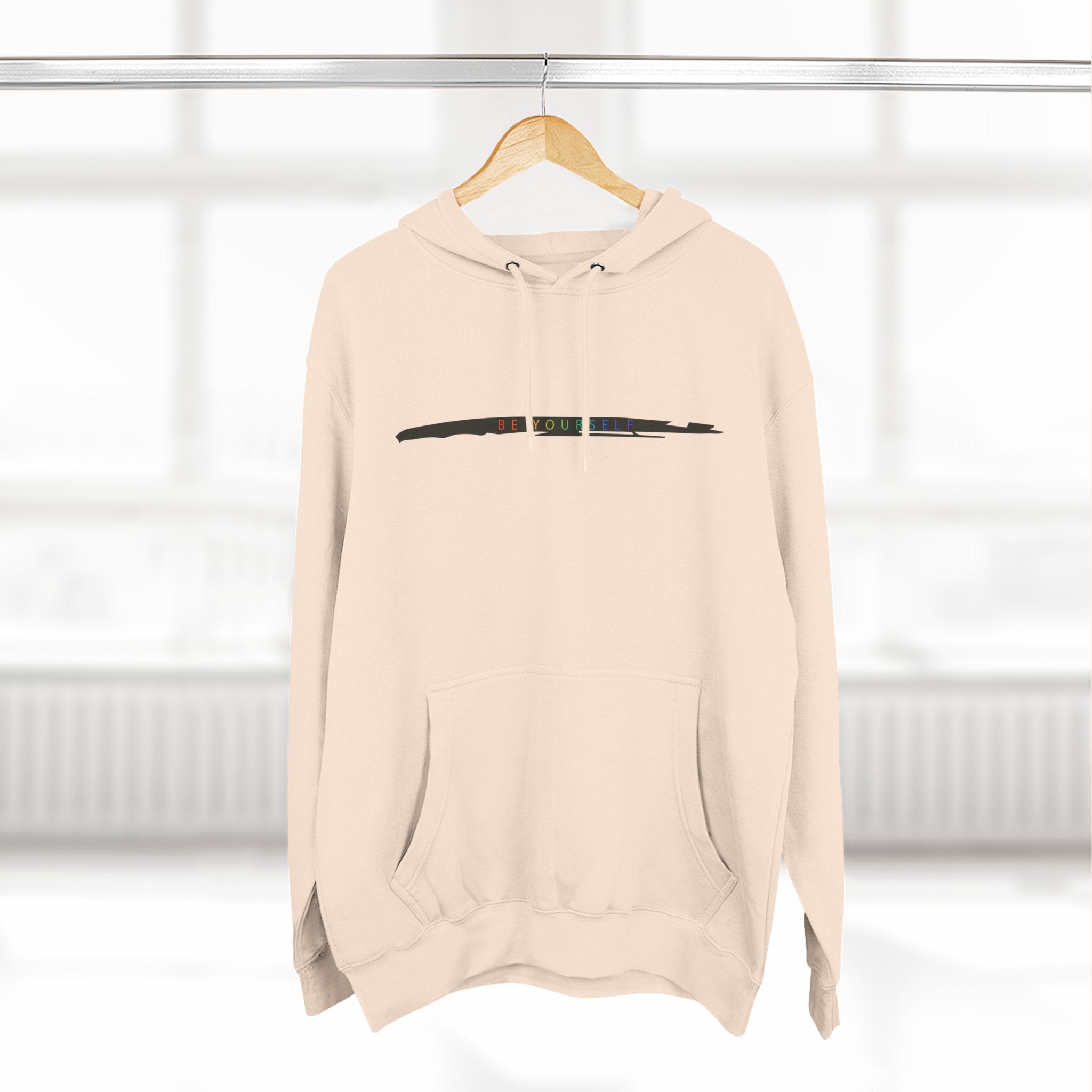 Closet Rebel "Be Yourself" Logo Hoodie — Minimal Urban Fleece Pullover