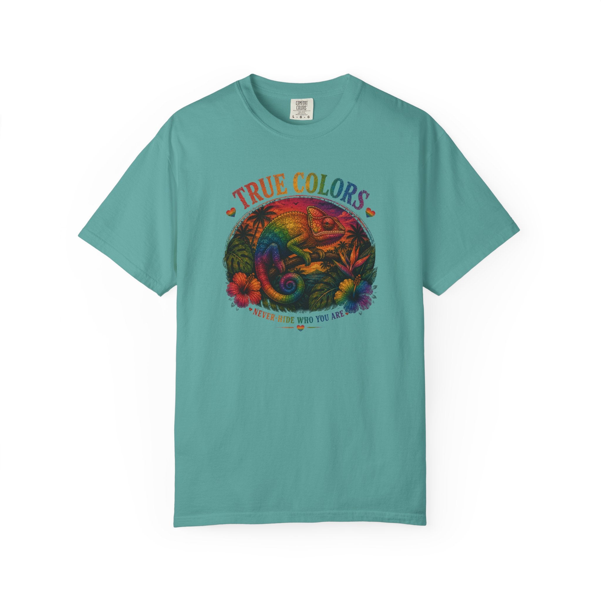 True Colors T-Shirt — Vintage Rainbow Mushroom Graphic (Be True to Who You Are)