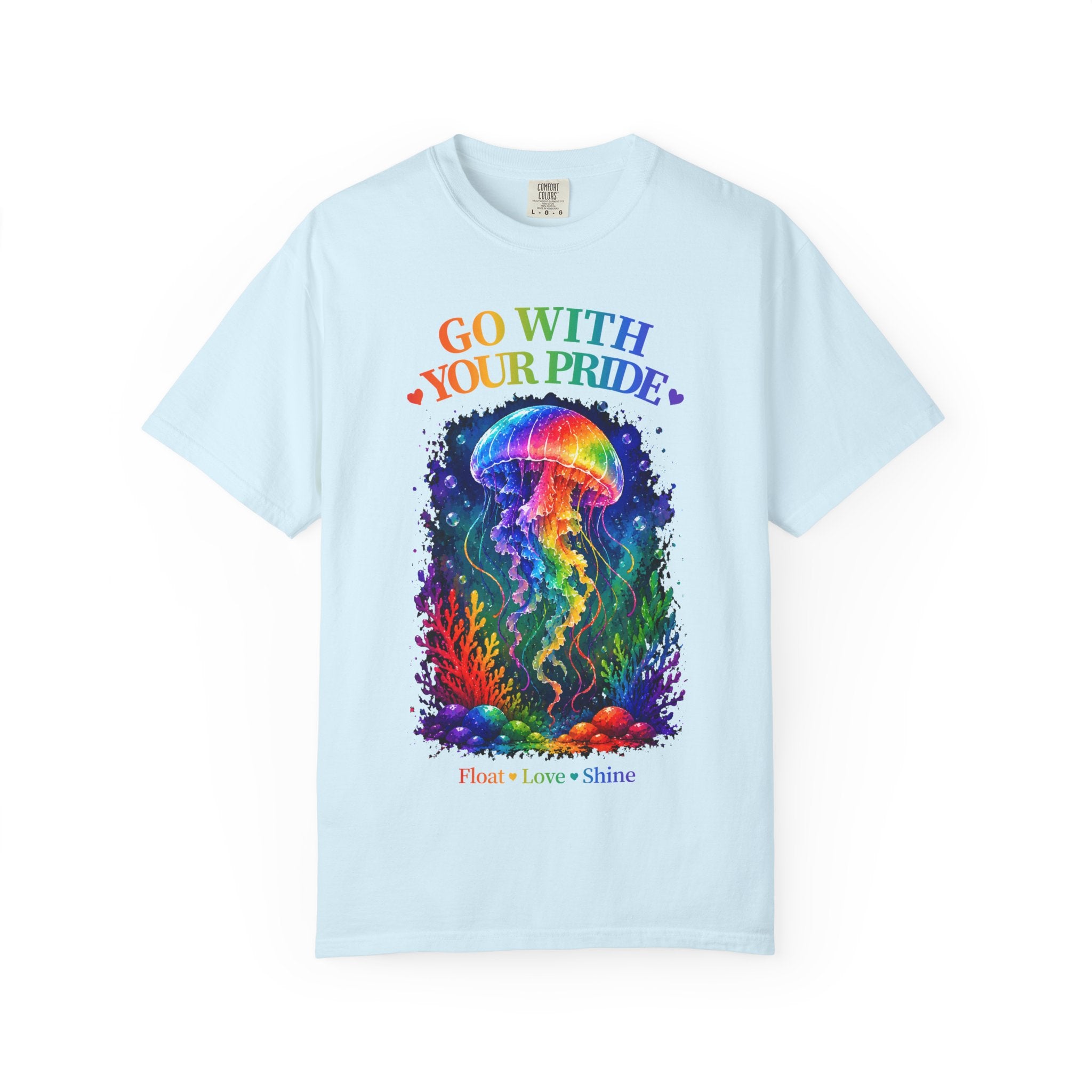 Go With Your Pride Jellyfish T-Shirt — Rainbow LGBTQ+ Pride Tee