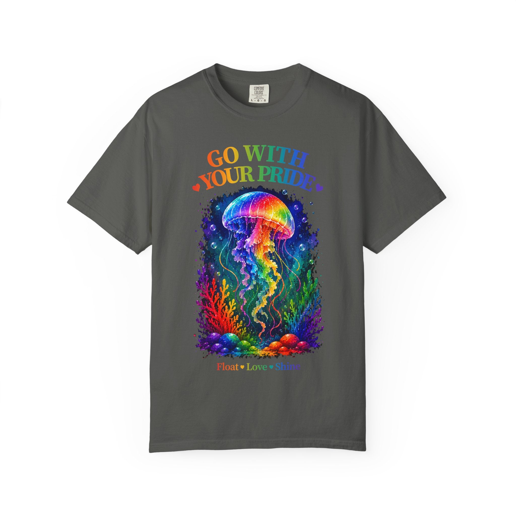 Go With Your Pride Jellyfish T-Shirt — Rainbow LGBTQ+ Pride Tee
