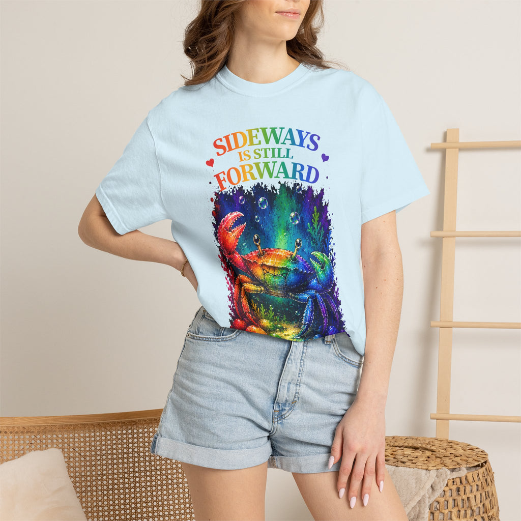 Crab Rainbow 'Sideways Is Still Forward' Graphic T‑Shirt