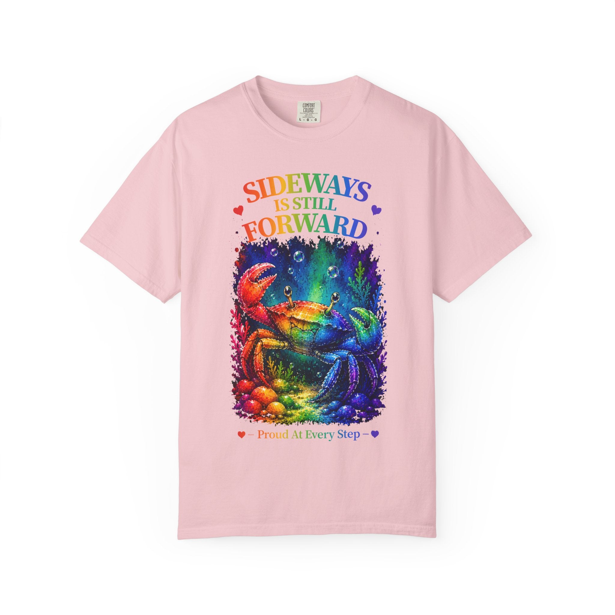 Crab Rainbow 'Sideways Is Still Forward' Graphic T‑Shirt