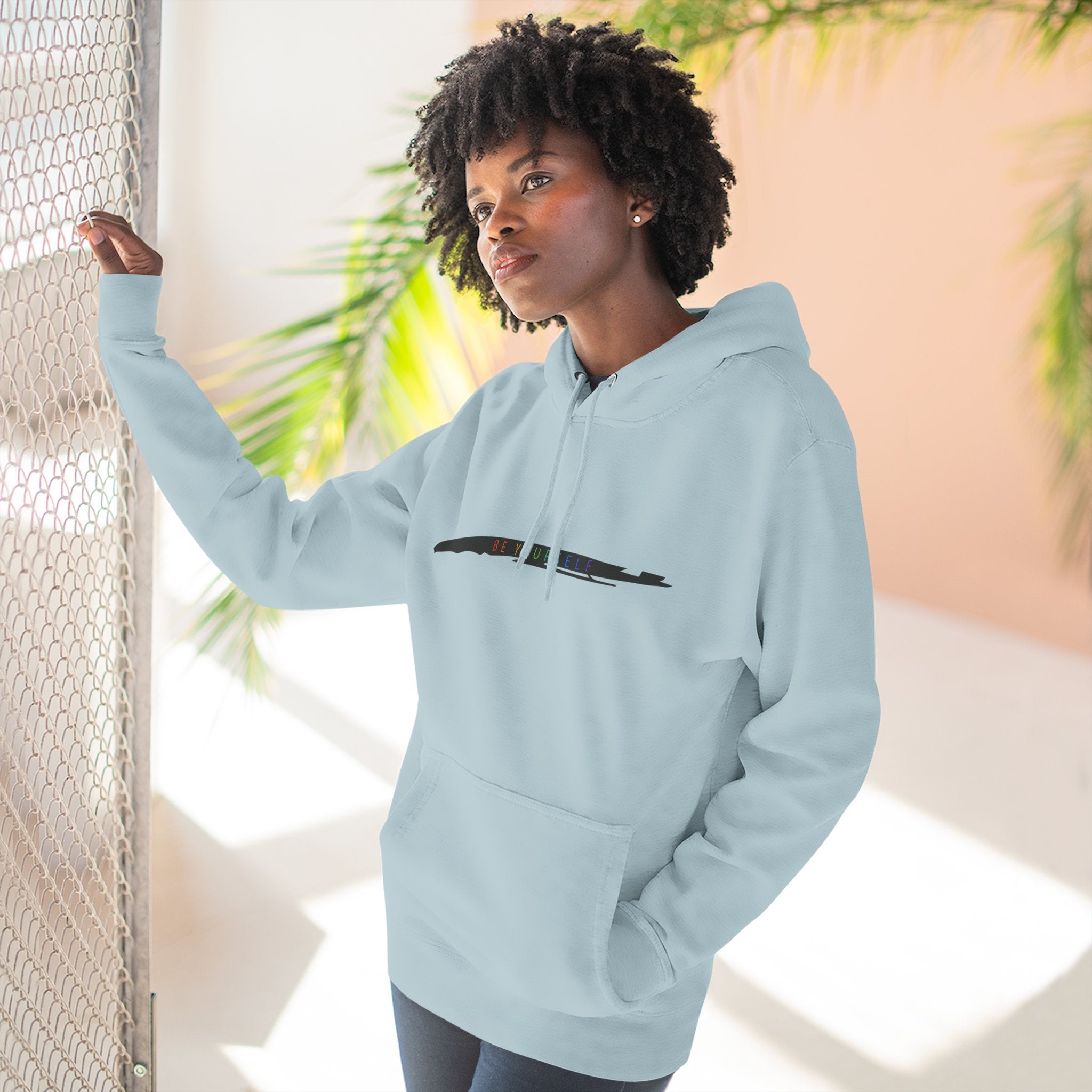 Closet Rebel "Be Yourself" Logo Hoodie — Minimal Urban Fleece Pullover