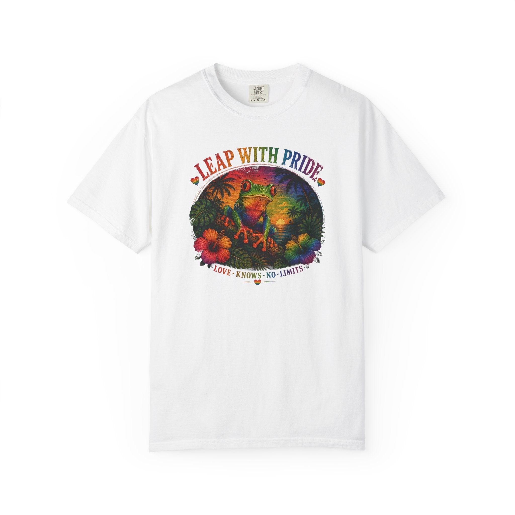 Leap With Pride T-Shirt — Rainbow Frog Graphic Tee (Love Knows No Limits)