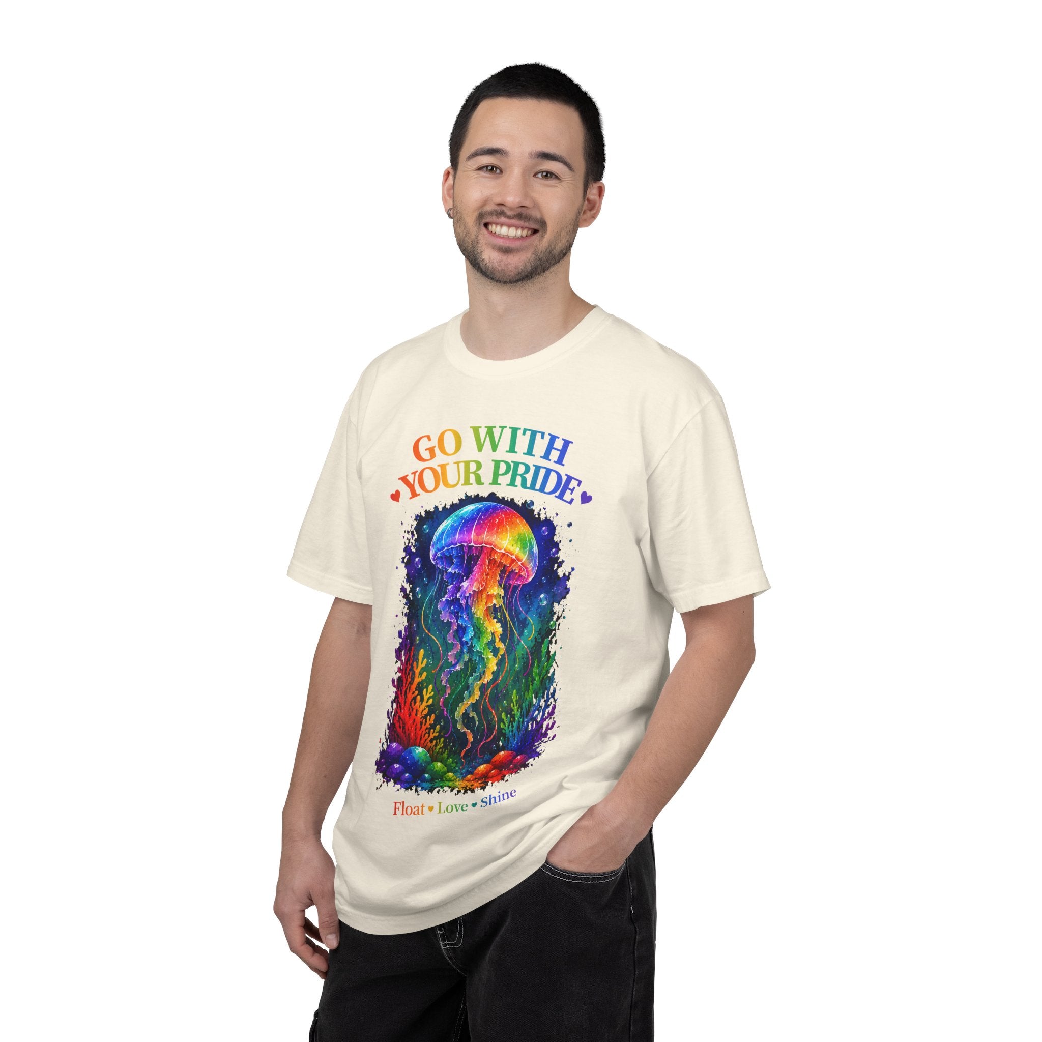 Go With Your Pride Jellyfish T-Shirt — Rainbow LGBTQ+ Pride Tee