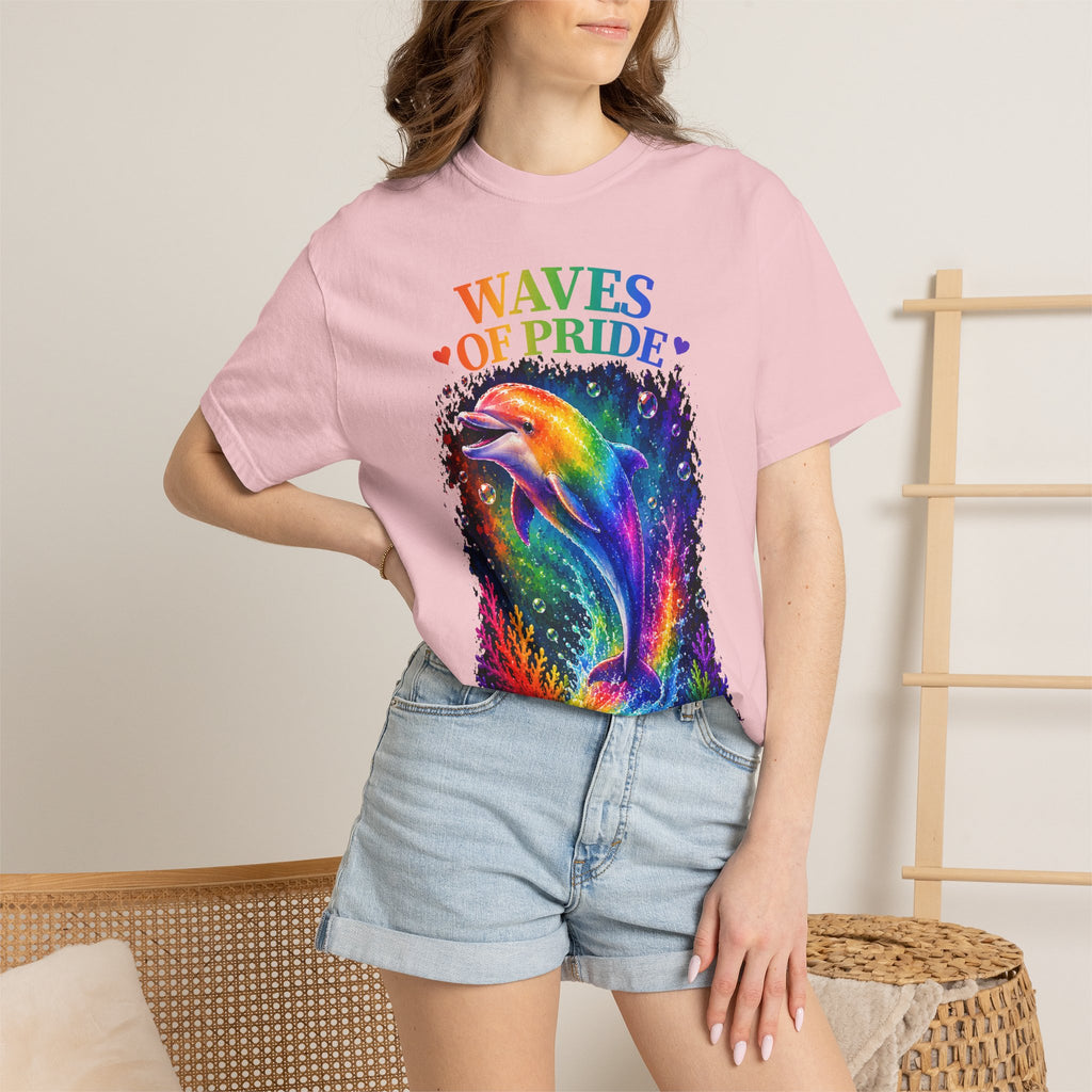 Waves of Pride T-Shirt — Rainbow Dolphin "Love Has No Limits" Tee