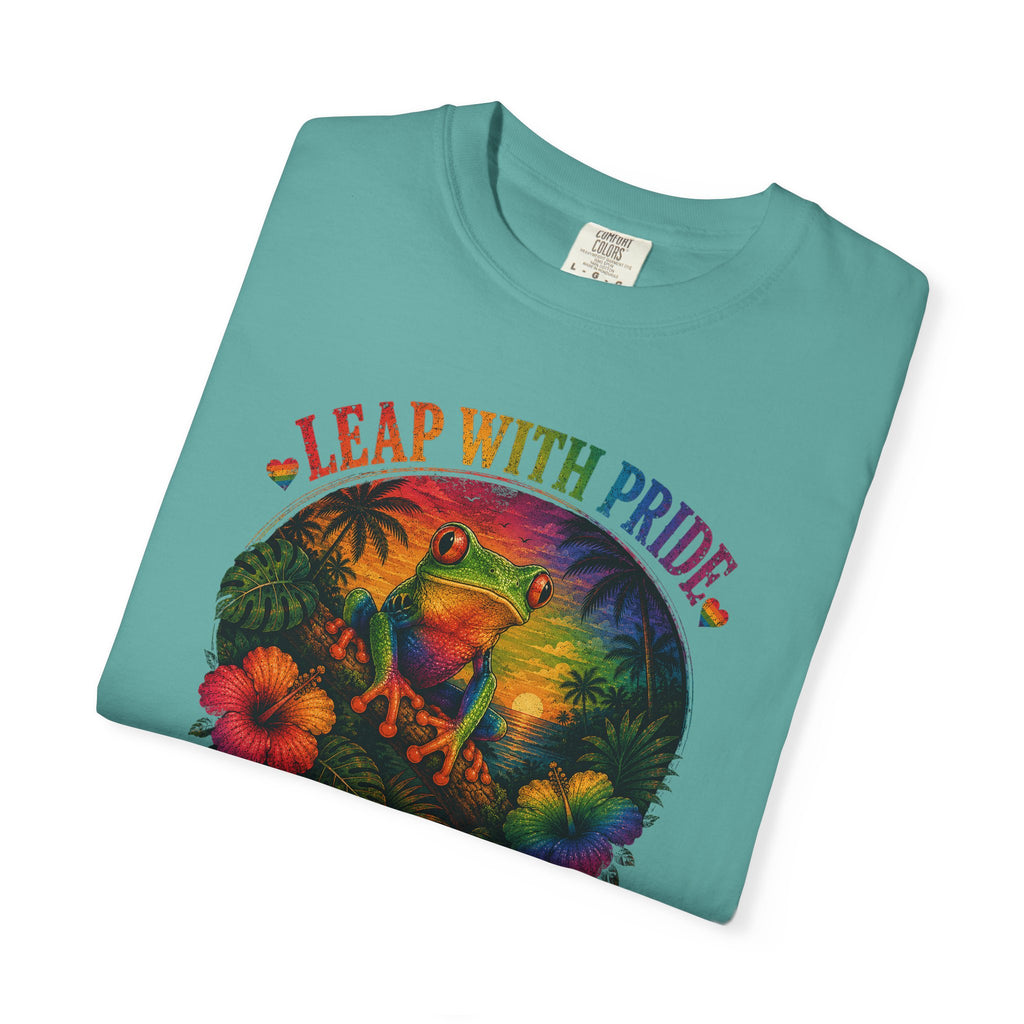 Leap With Pride T-Shirt — Rainbow Frog Graphic Tee (Love Knows No Limits)