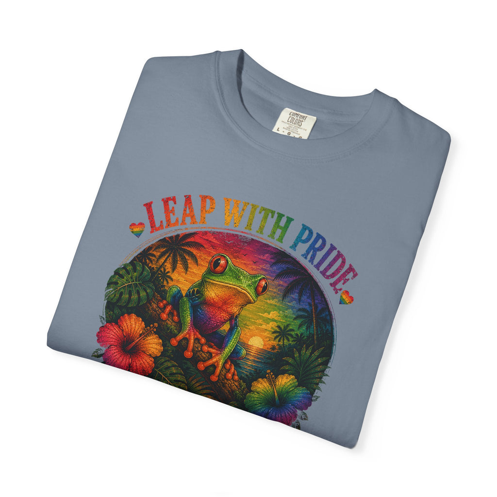 Leap With Pride T-Shirt — Rainbow Frog Graphic Tee (Love Knows No Limits)