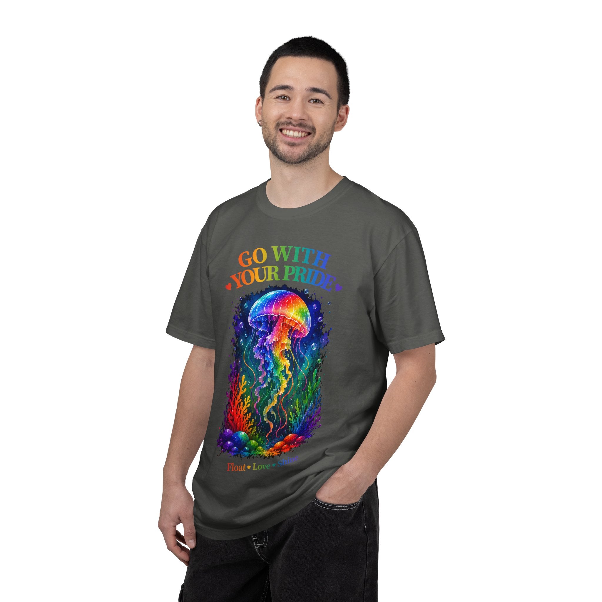 Go With Your Pride Jellyfish T-Shirt — Rainbow LGBTQ+ Pride Tee