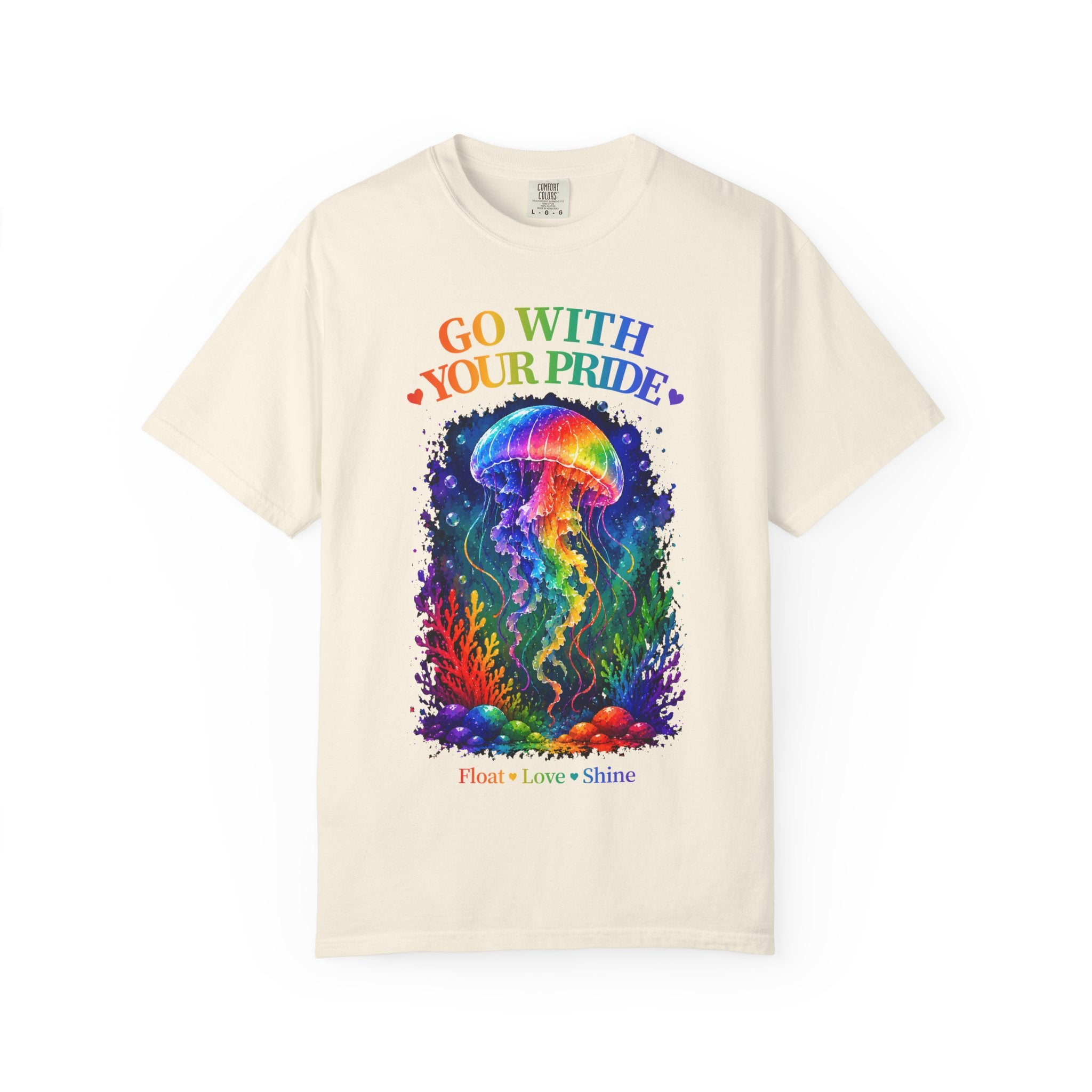 Go With Your Pride Jellyfish T-Shirt — Rainbow LGBTQ+ Pride Tee