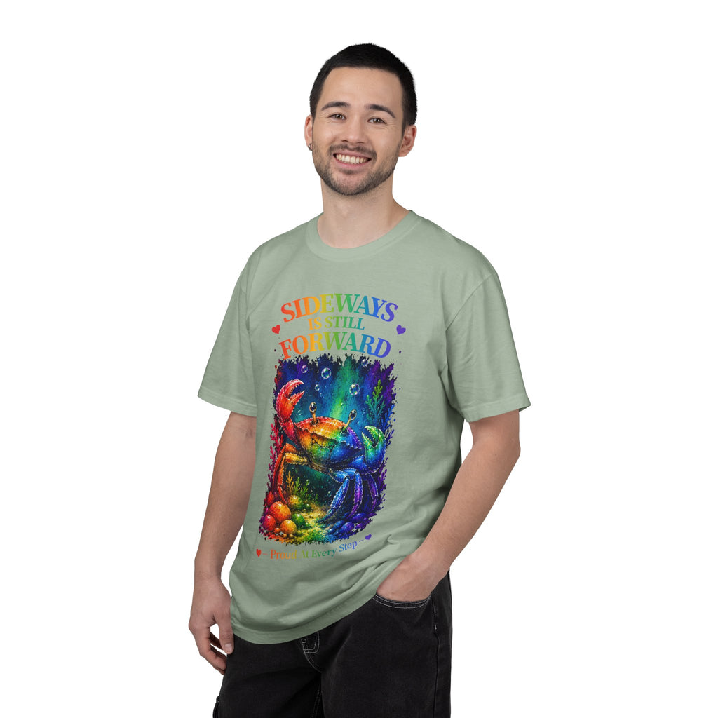Crab Rainbow 'Sideways Is Still Forward' Graphic T‑Shirt