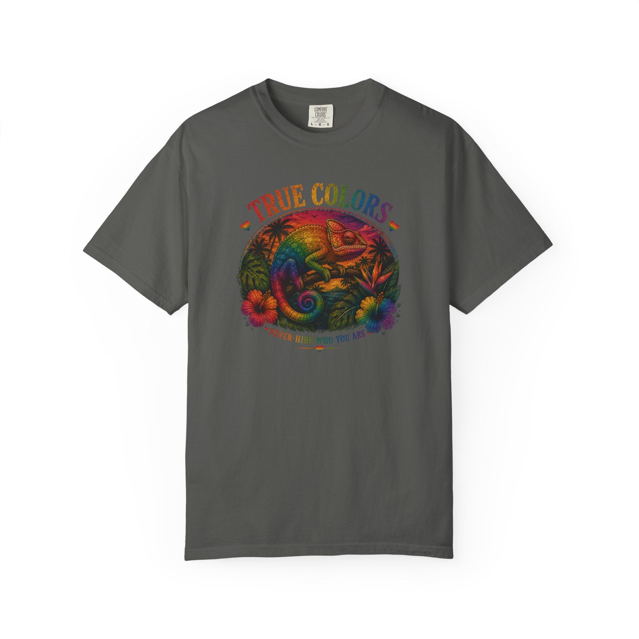 True Colors T-Shirt — Vintage Rainbow Mushroom Graphic (Be True to Who You Are)
