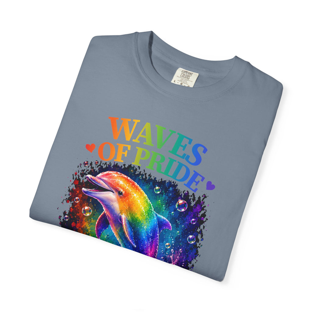 Waves of Pride T-Shirt — Rainbow Dolphin "Love Has No Limits" Tee