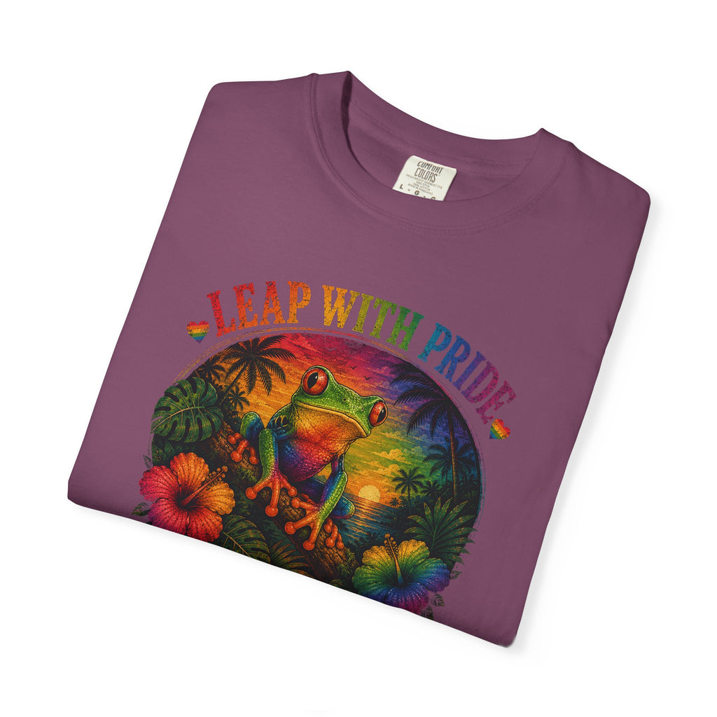 Leap With Pride T-Shirt — Rainbow Frog Graphic Tee (Love Knows No Limits)