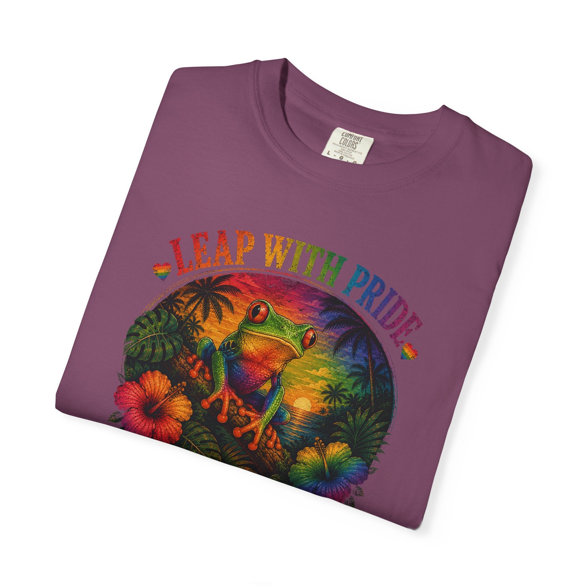 Leap With Pride T-Shirt — Rainbow Frog Graphic Tee (Love Knows No Limits)