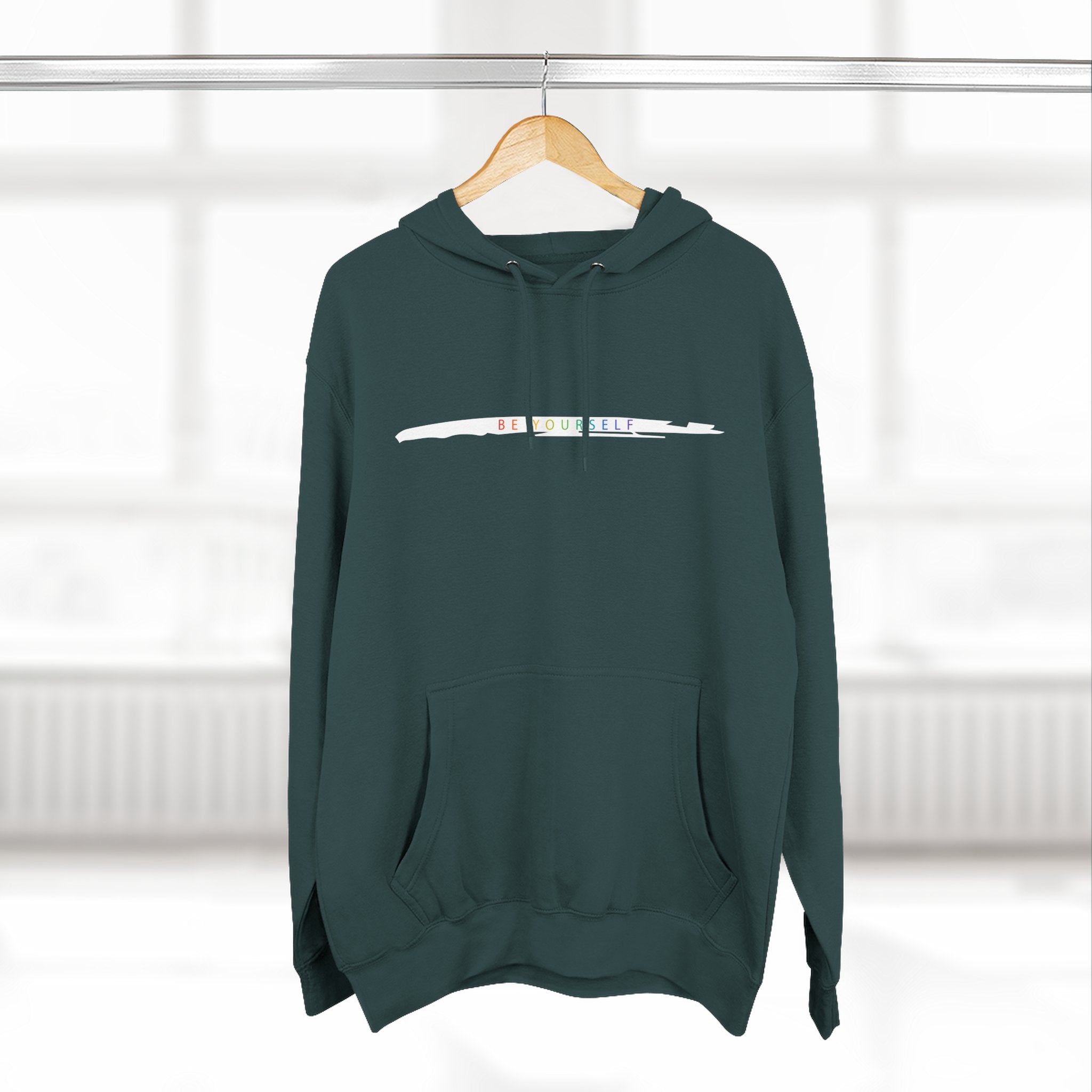 Closet Rebel "Be Yourself" Logo Hoodie — Minimal Urban Fleece Pullover
