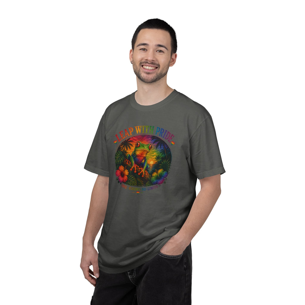Leap With Pride T-Shirt — Rainbow Frog Graphic Tee (Love Knows No Limits)