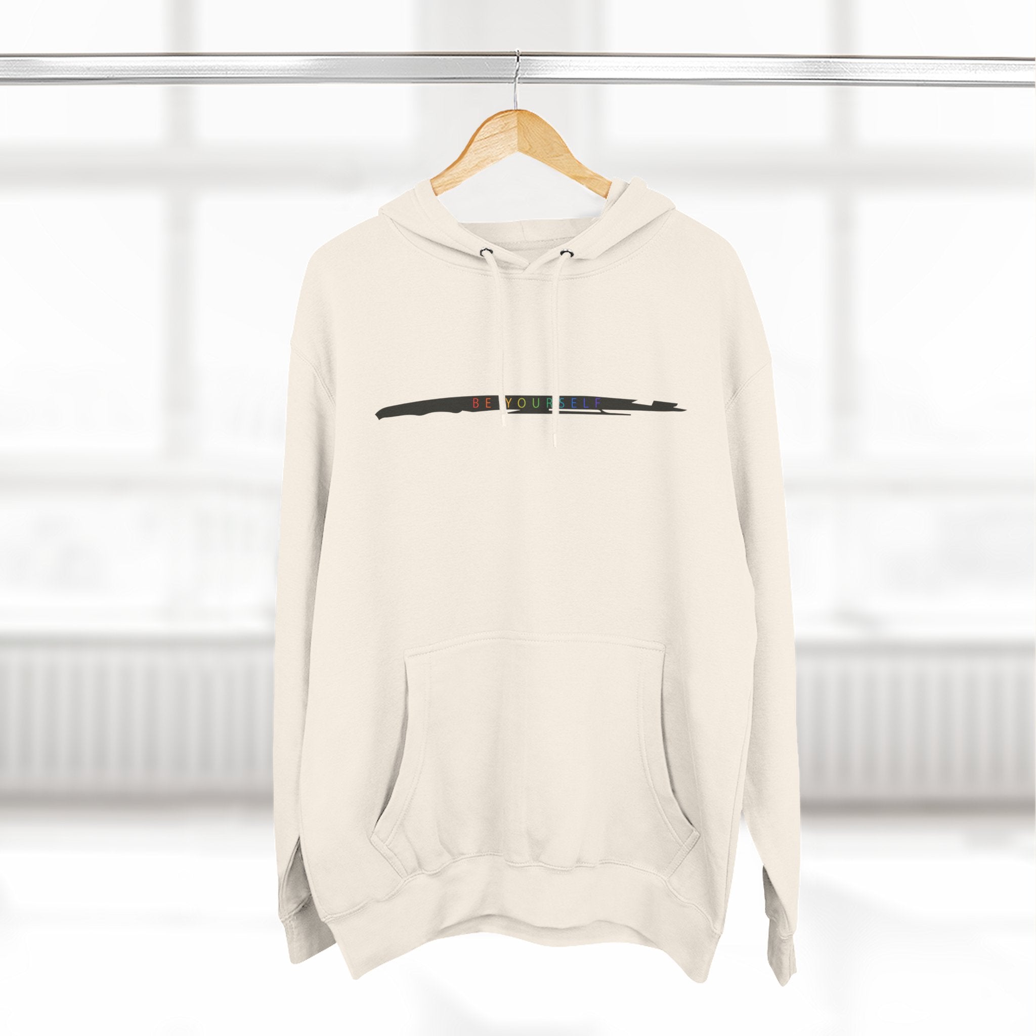 Closet Rebel "Be Yourself" Logo Hoodie — Minimal Urban Fleece Pullover
