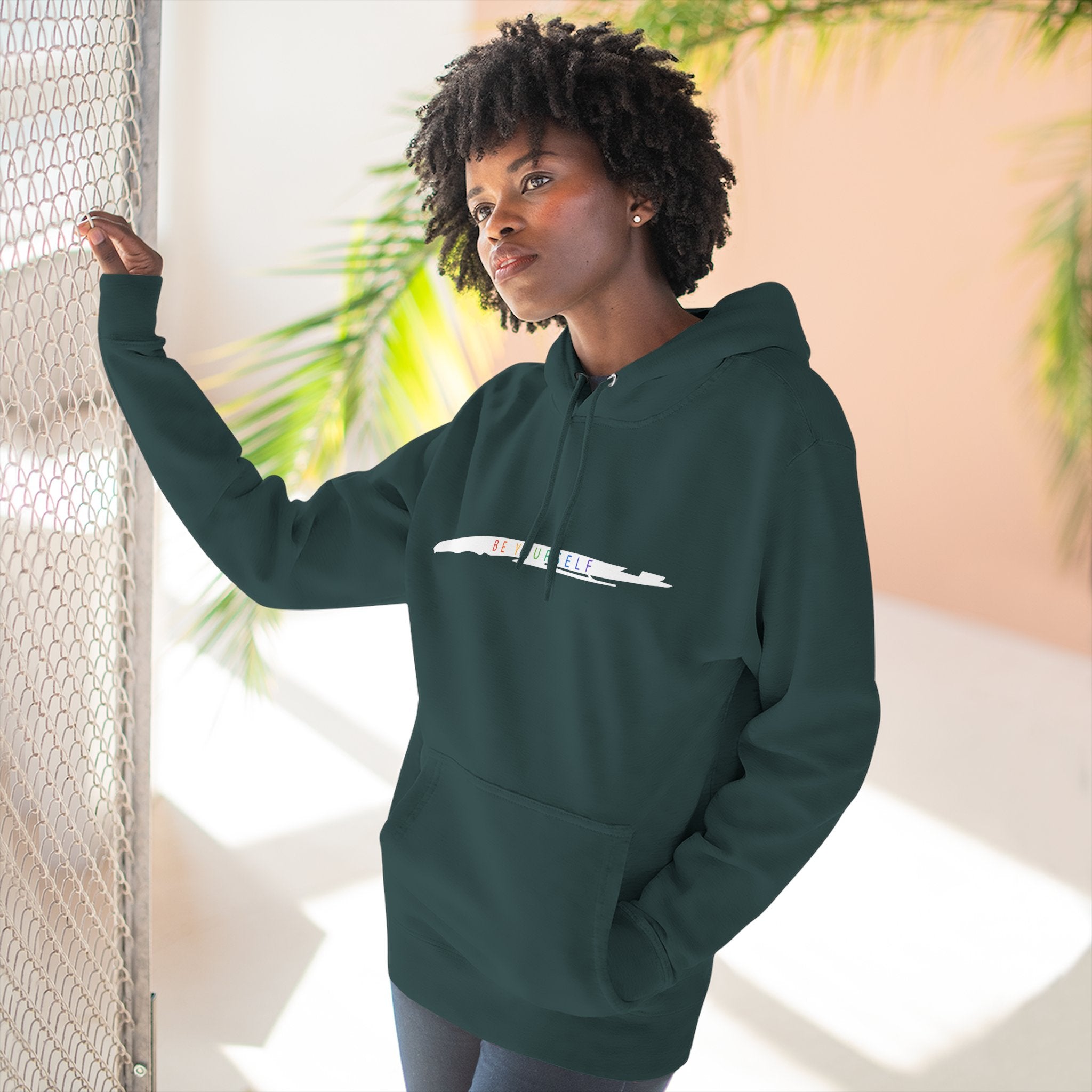 Closet Rebel "Be Yourself" Logo Hoodie — Minimal Urban Fleece Pullover