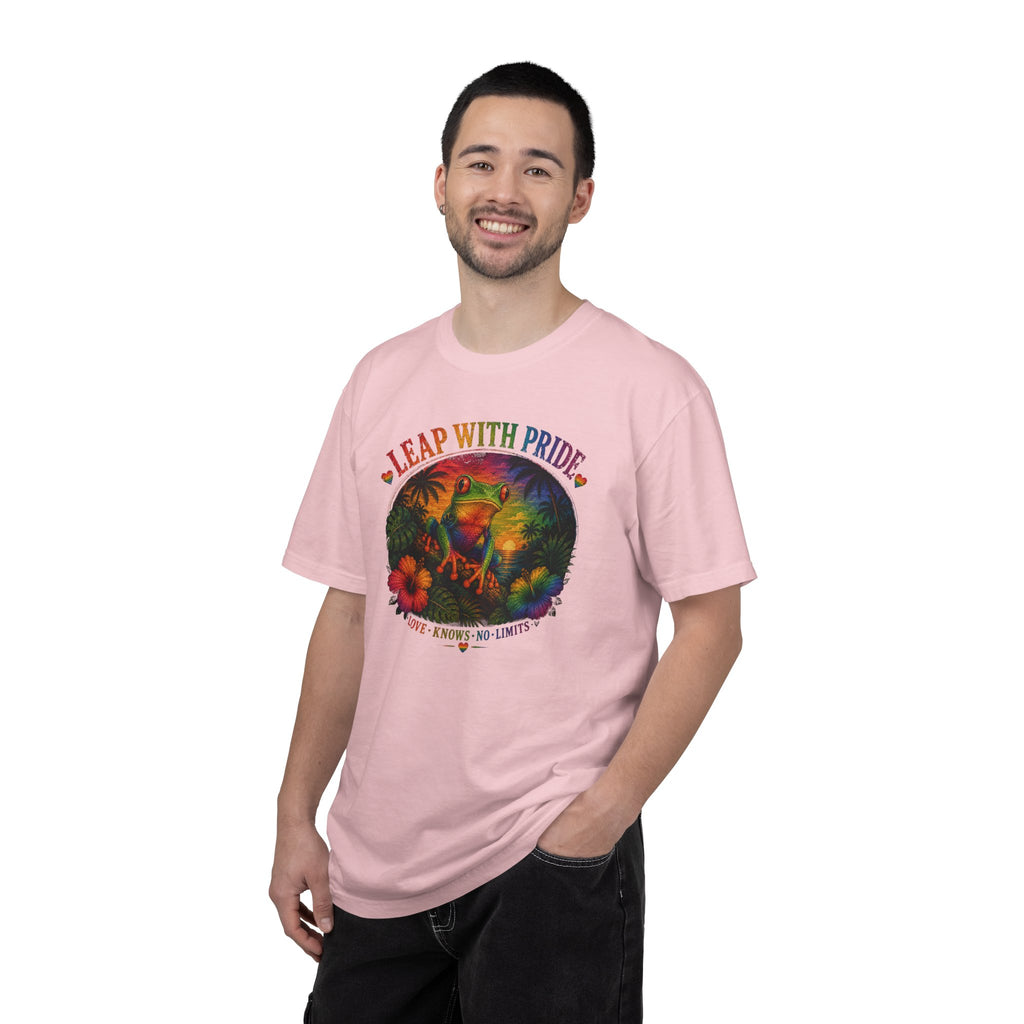 Leap With Pride T-Shirt — Rainbow Frog Graphic Tee (Love Knows No Limits)
