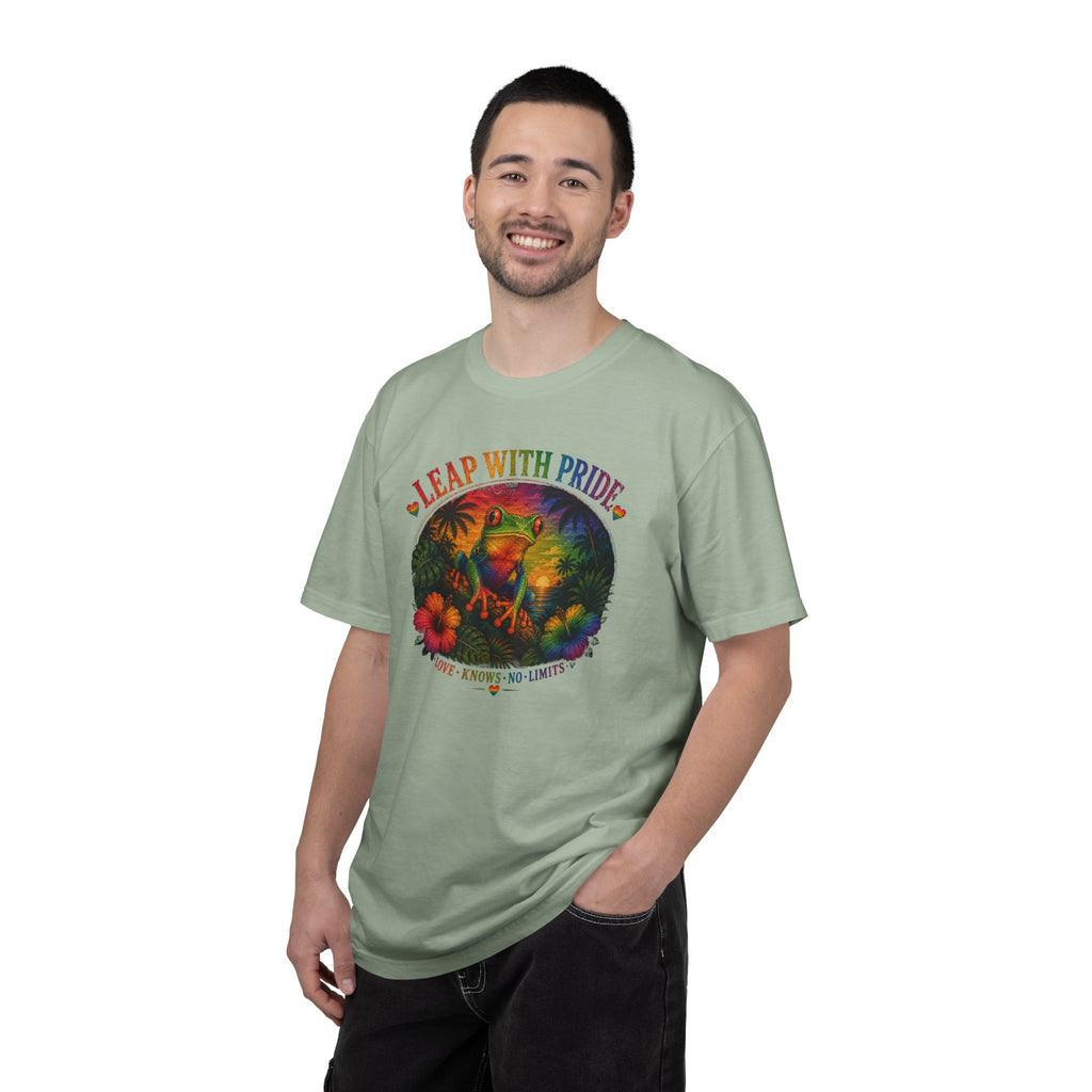 Leap With Pride T-Shirt — Rainbow Frog Graphic Tee (Love Knows No Limits)