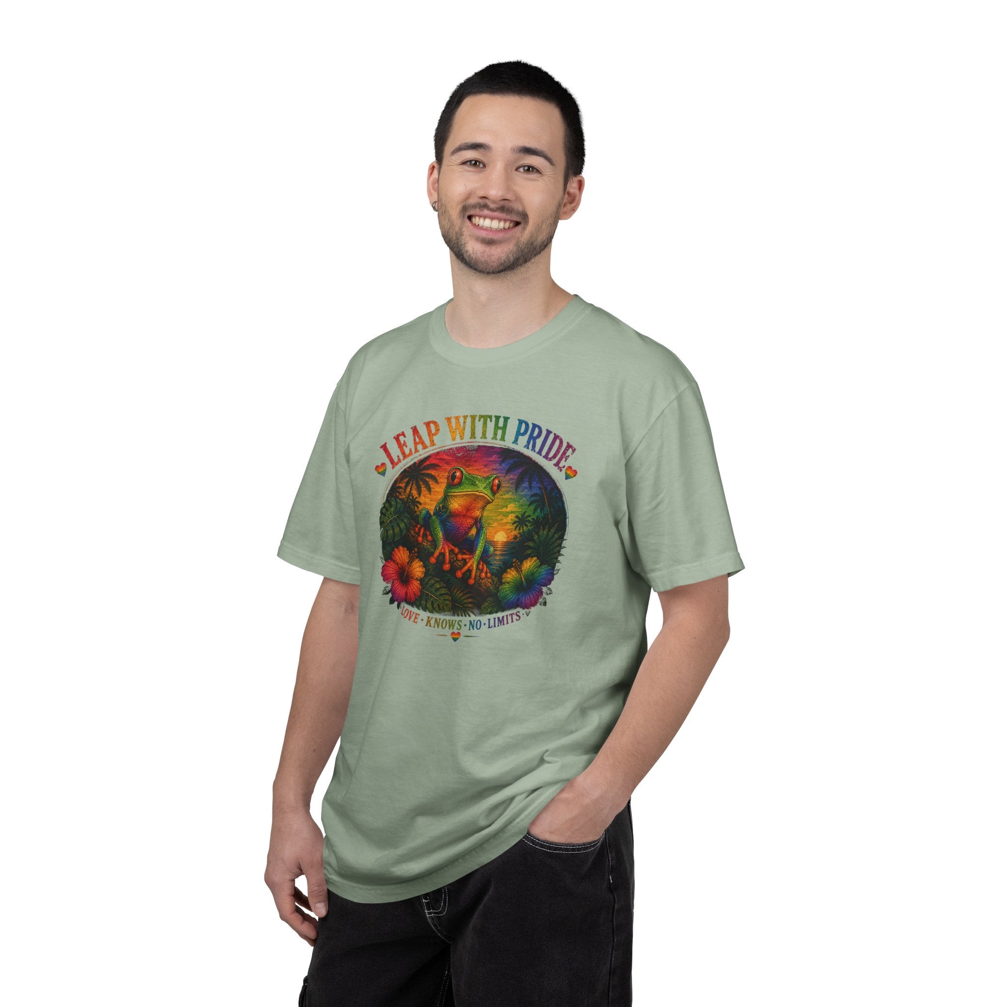 Leap With Pride T-Shirt — Rainbow Frog Graphic Tee (Love Knows No Limits)