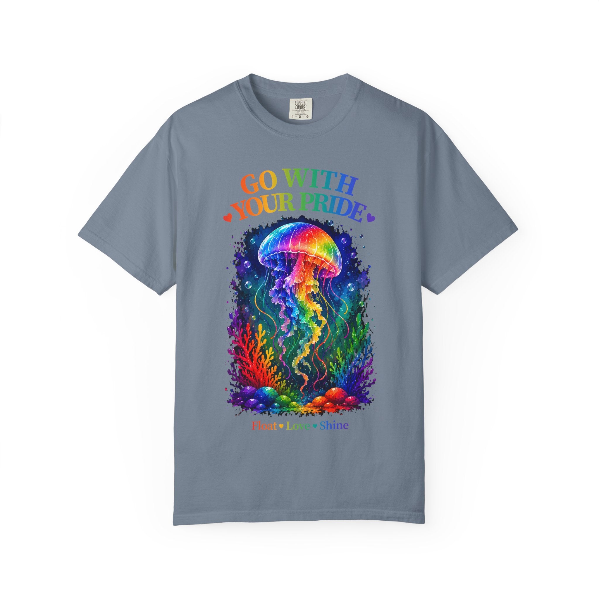 Go With Your Pride Jellyfish T-Shirt — Rainbow LGBTQ+ Pride Tee