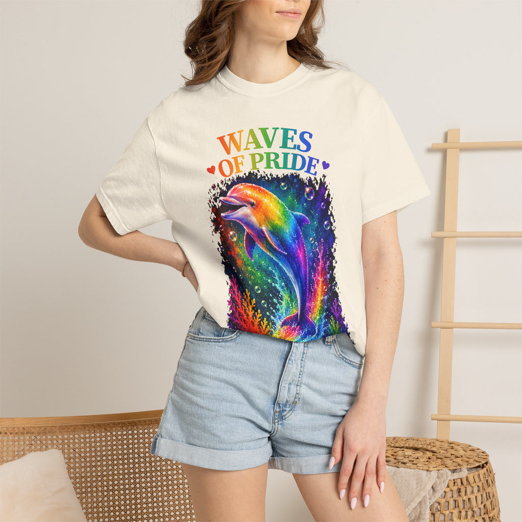 Waves of Pride T-Shirt — Rainbow Dolphin "Love Has No Limits" Tee
