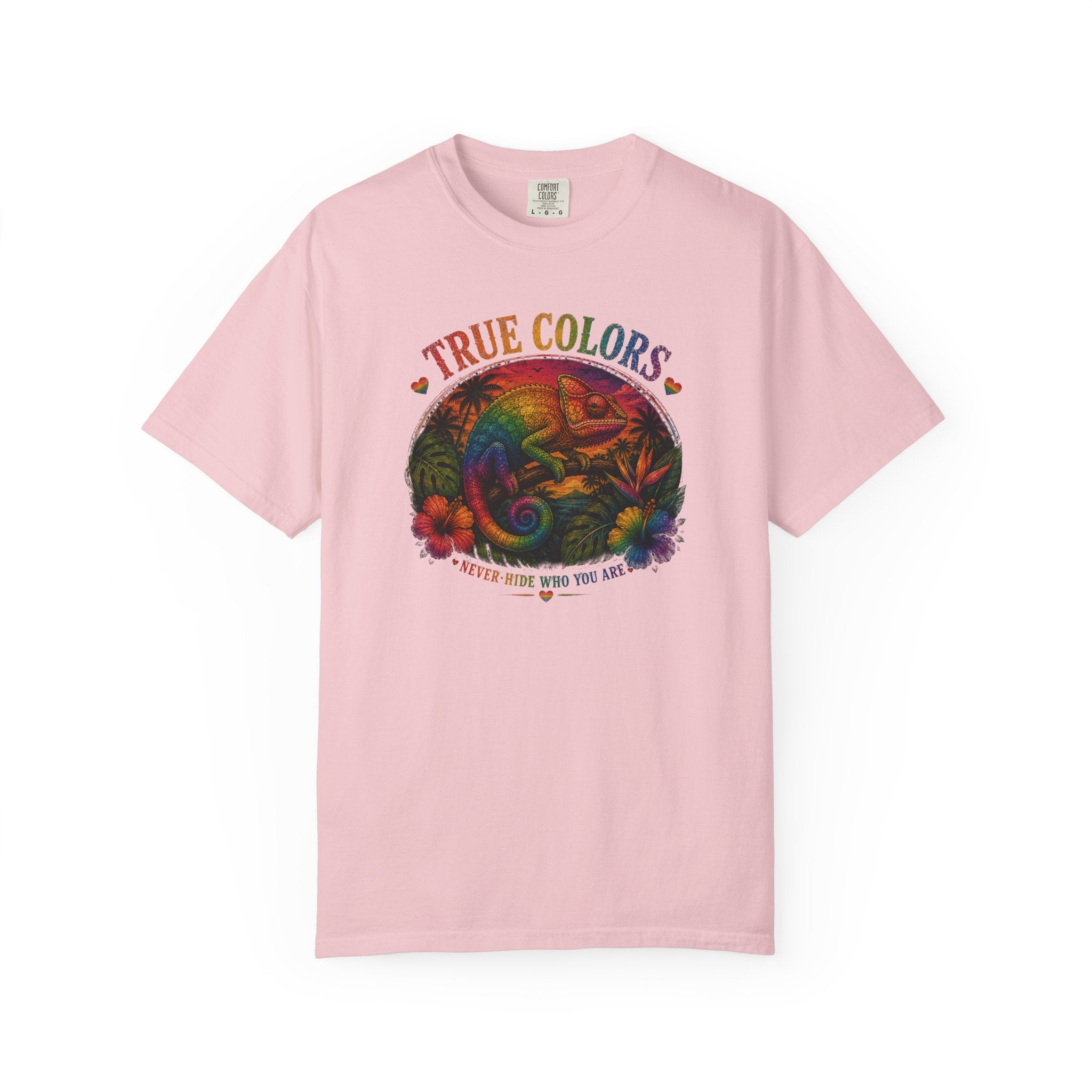True Colors T-Shirt — Vintage Rainbow Mushroom Graphic (Be True to Who You Are)