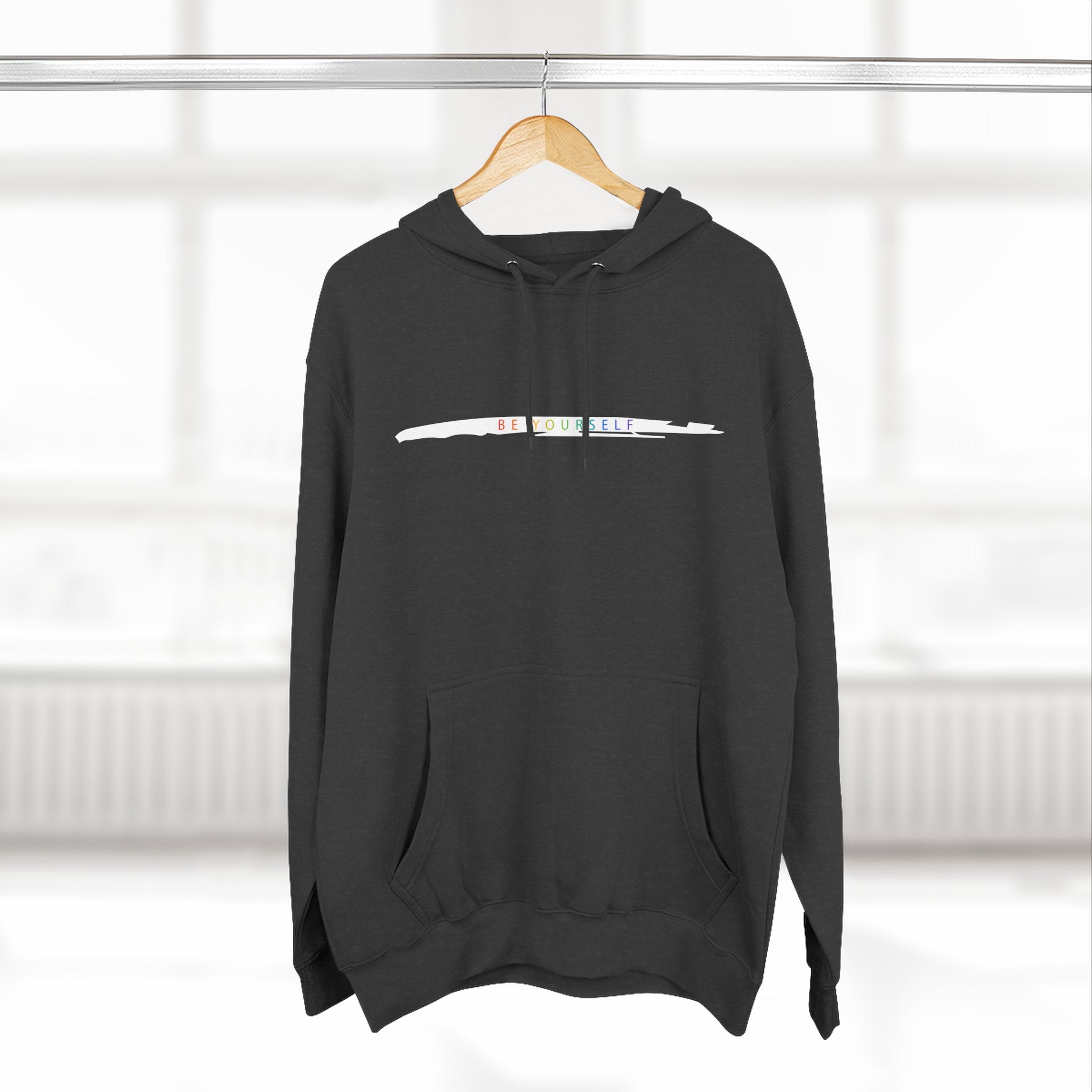 Closet Rebel "Be Yourself" Logo Hoodie — Minimal Urban Fleece Pullover