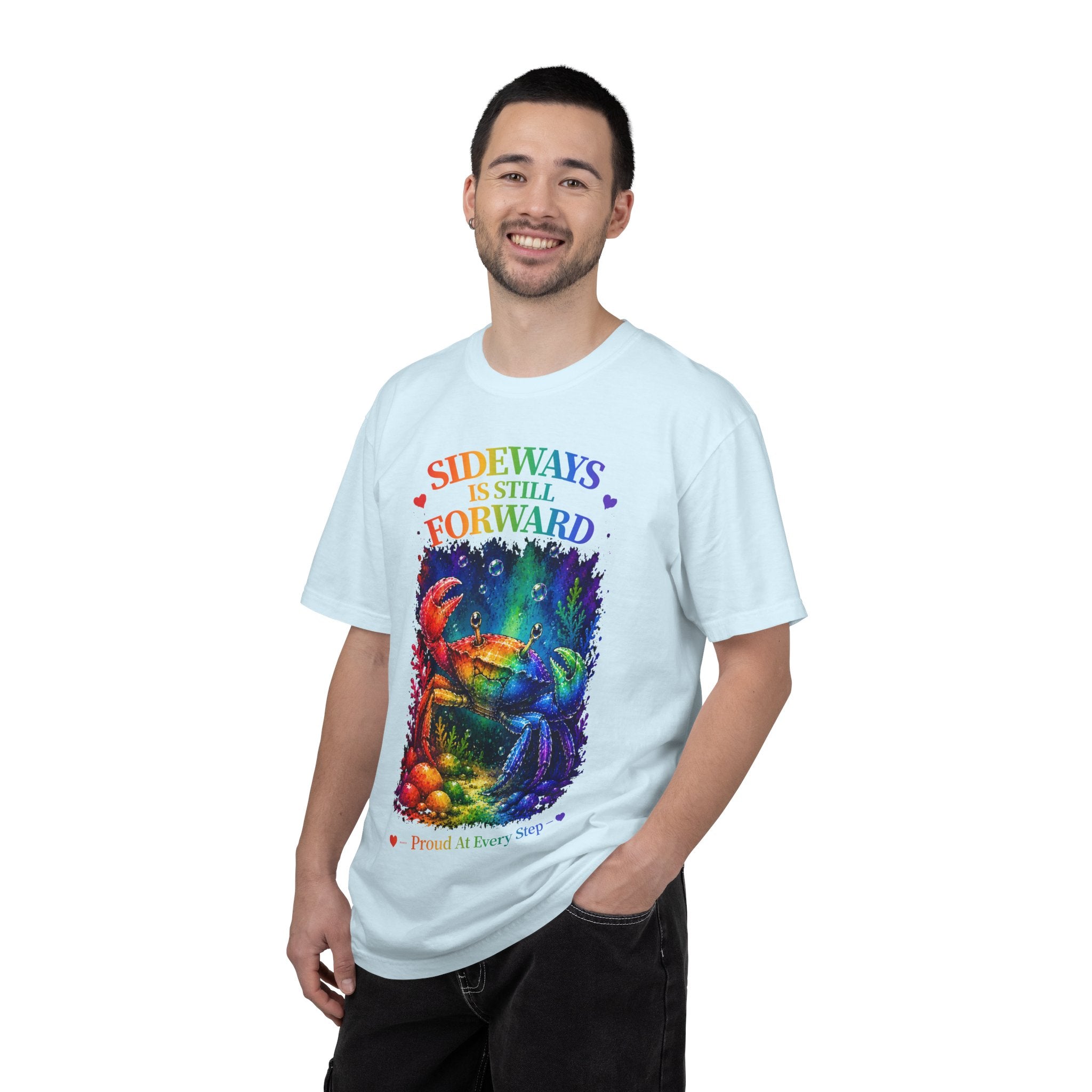 Crab Rainbow 'Sideways Is Still Forward' Graphic T‑Shirt